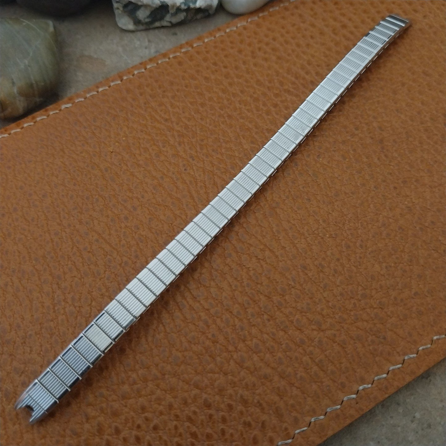 Vintage Speidel Ladies Classic Stretch NOS White Gold-Filled Cocktail Watch Band