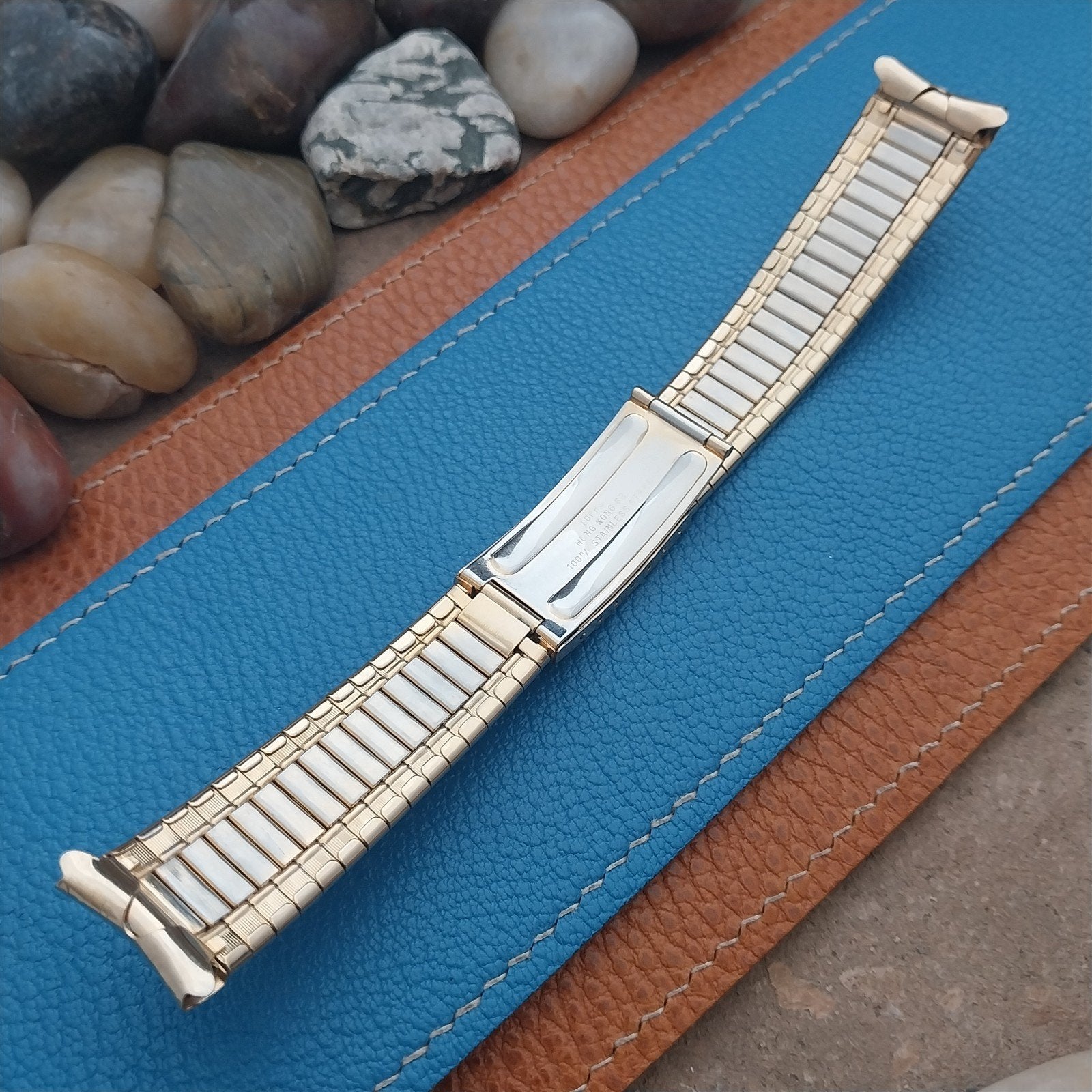 18mm Topps Yellow Gold-Tone Unused nos 1960s-1970s Vintage Watch Band