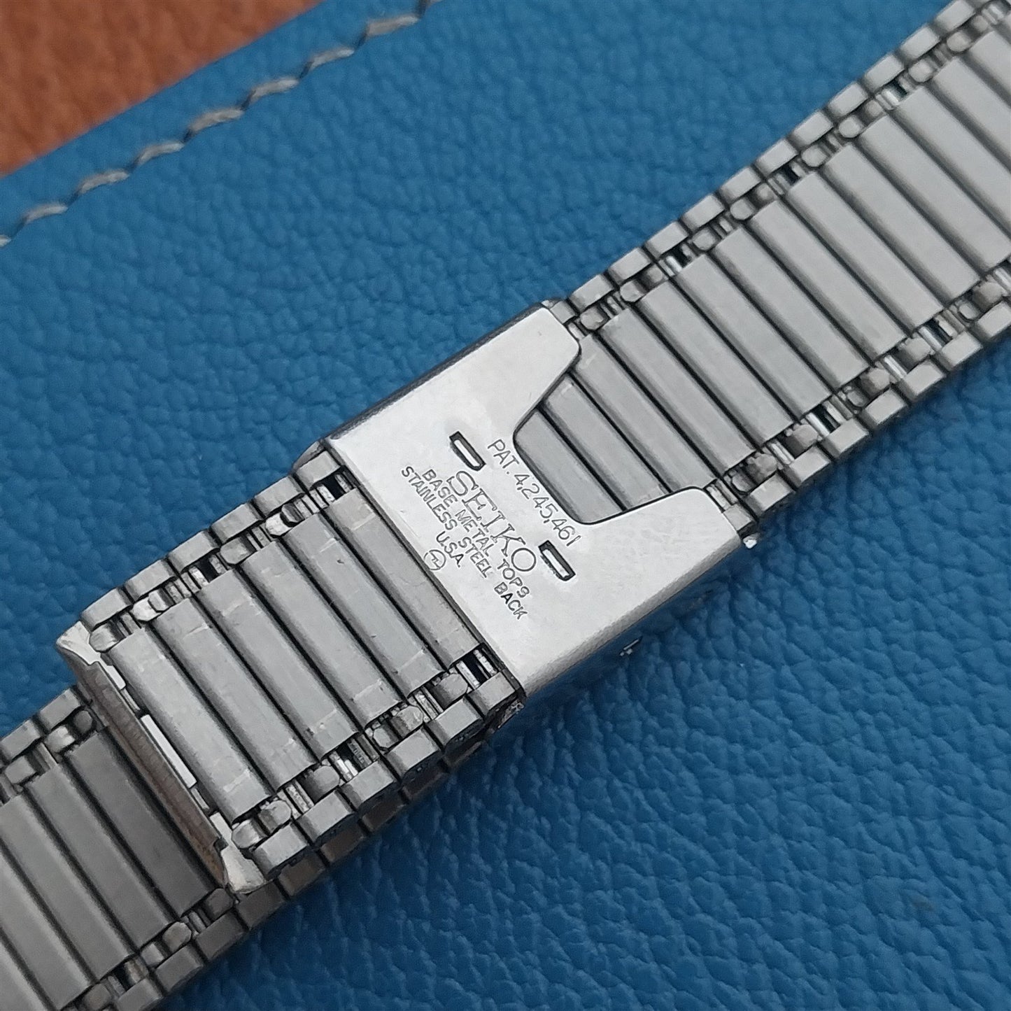 Mens 10mm Seiko Gold-Tone Flared Unused Vintage Watch Band