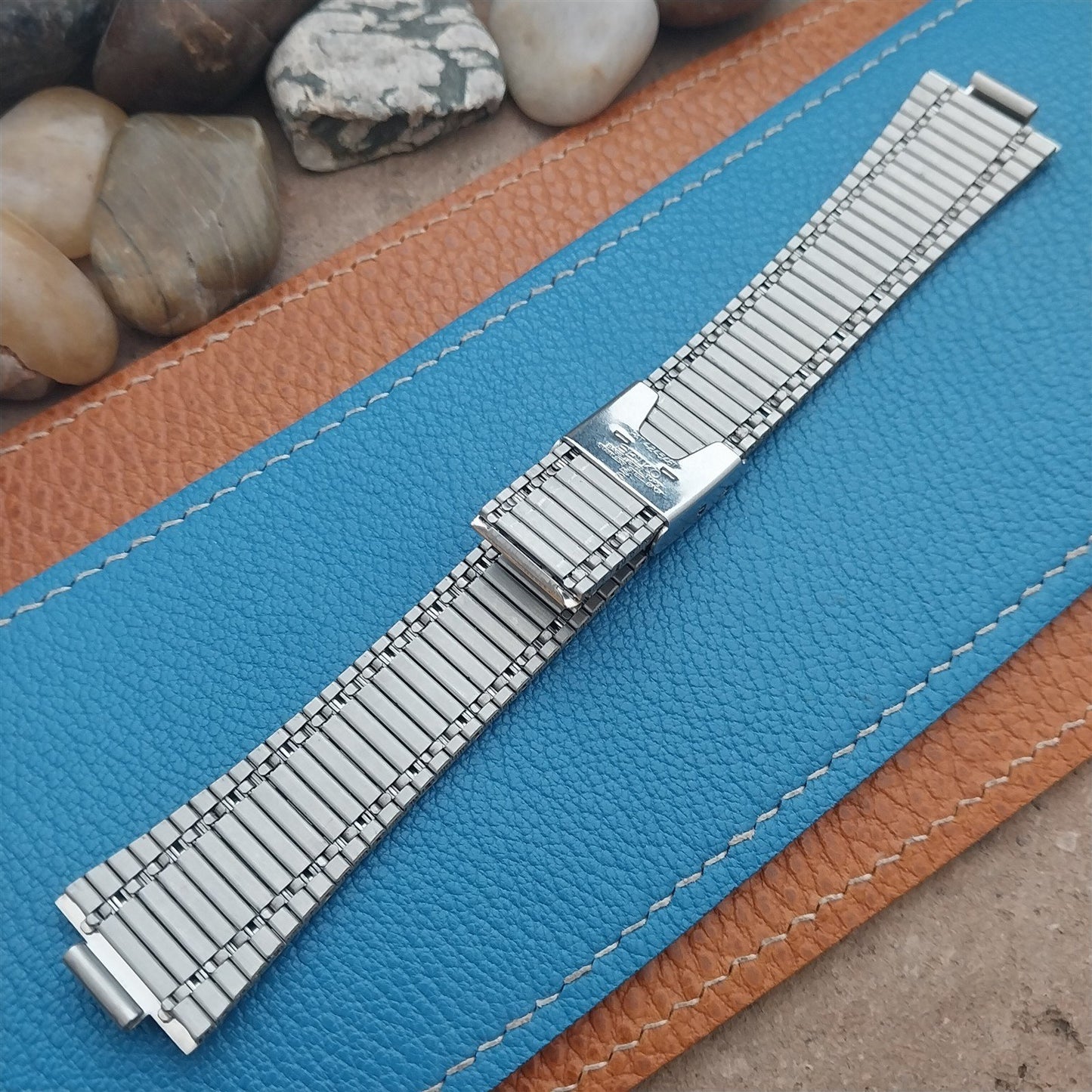 Mens 10mm Seiko Gold-Tone Flared Unused Vintage Watch Band