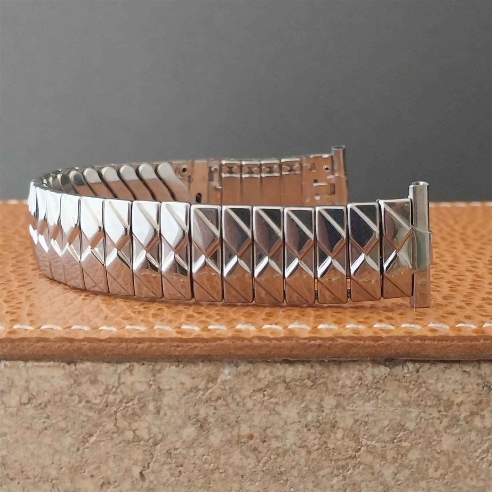 1950s Vintage Foster 16mm 17mm 18mm 19mm Stainless Steel Expansion Watch Band
