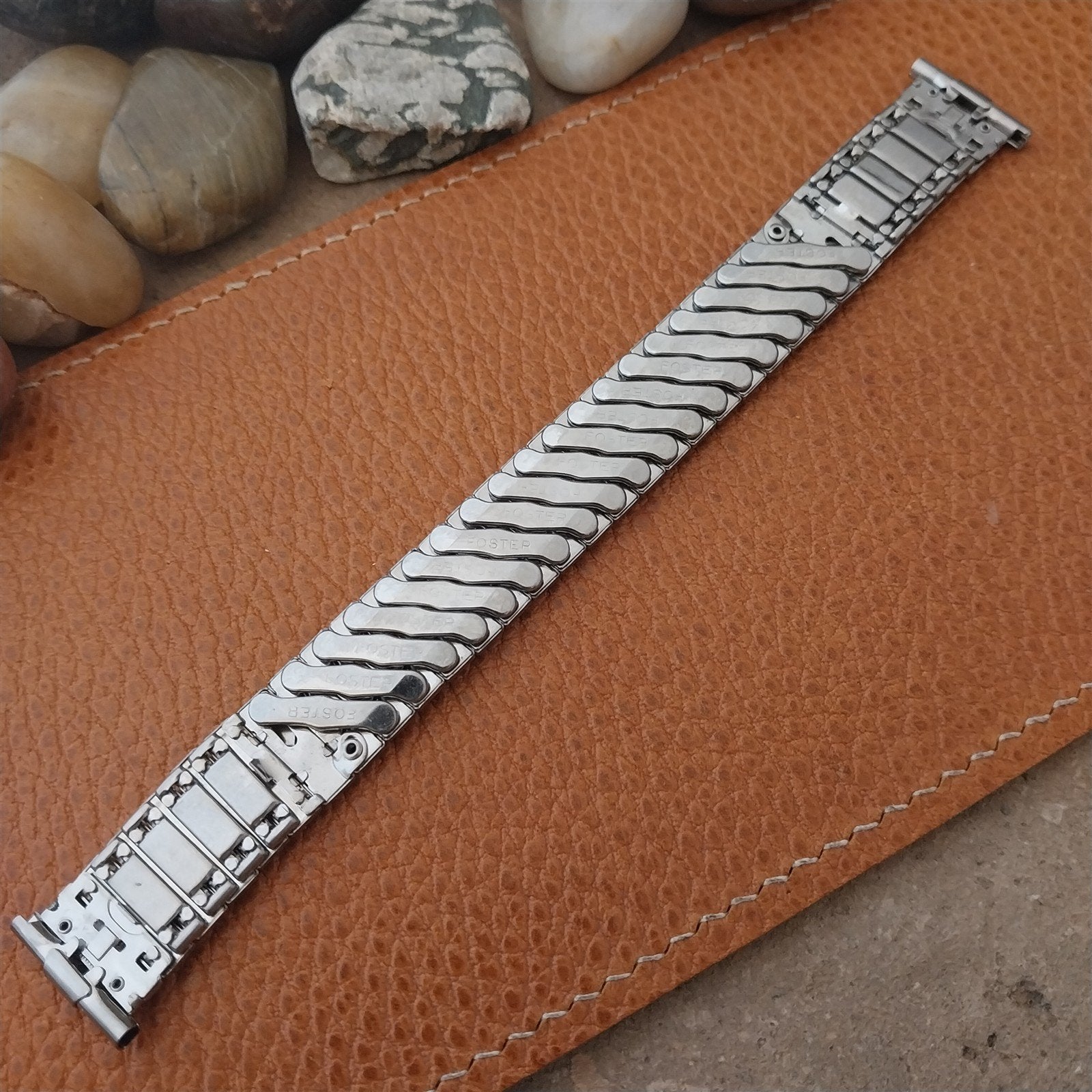1950s Vintage Foster 16mm 17mm 18mm 19mm Stainless Steel Expansion Watch Band