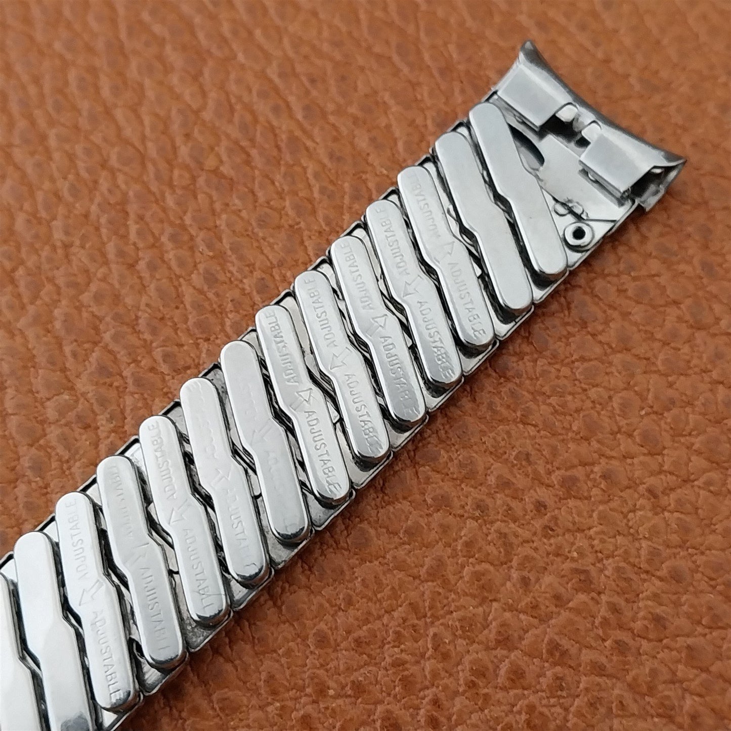 1960s Vintage Baldwin Stainless Classic Stretch 17.2mm 17mm Unused Watch Band