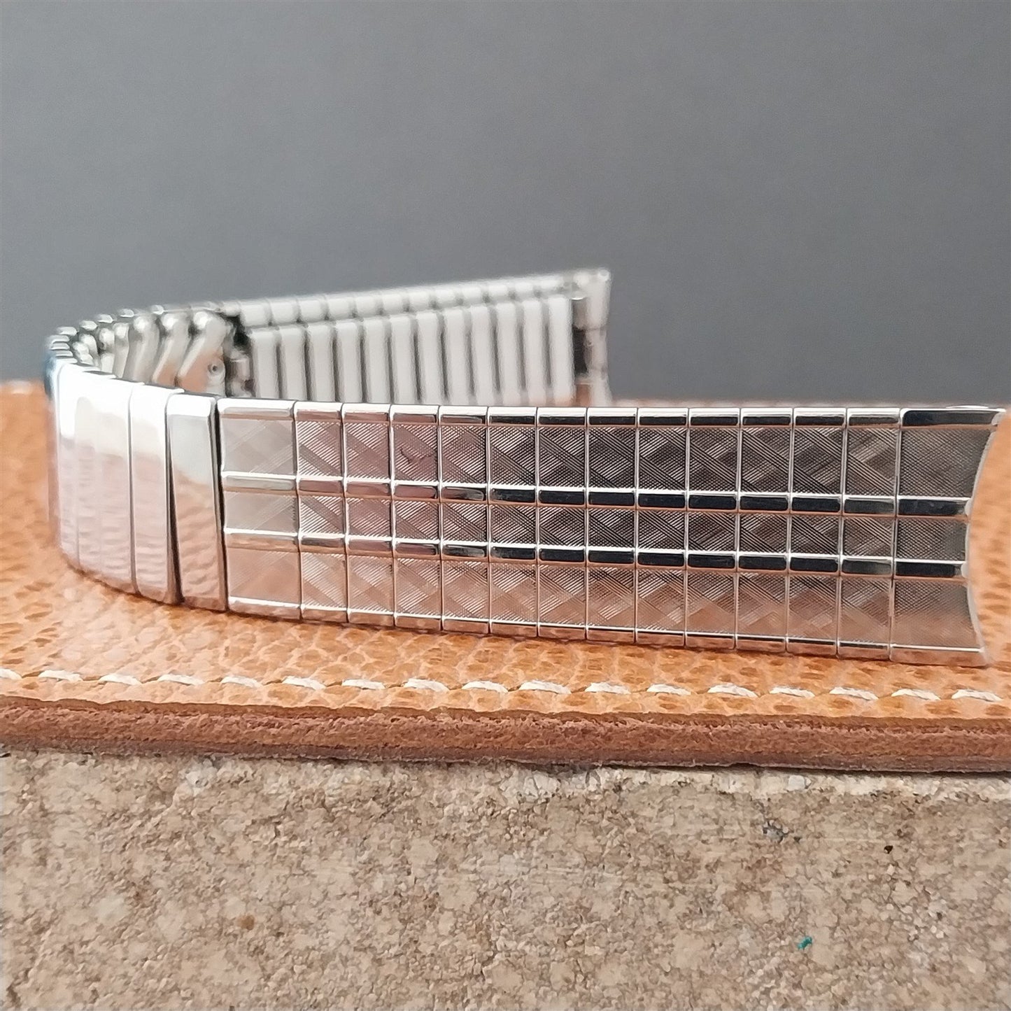 17.2mm Baldwin Stainless Steel Expansion nos Unused 1960s-1970s Watch Band