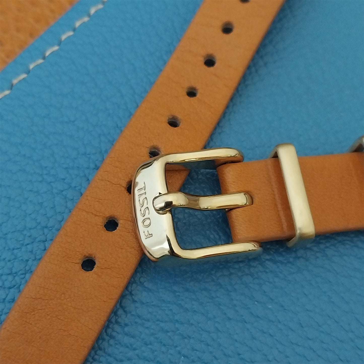 12mm Fossil Brown Leather Ladies Watch Strap & Logo Buckle Q Dreamer NDJ1