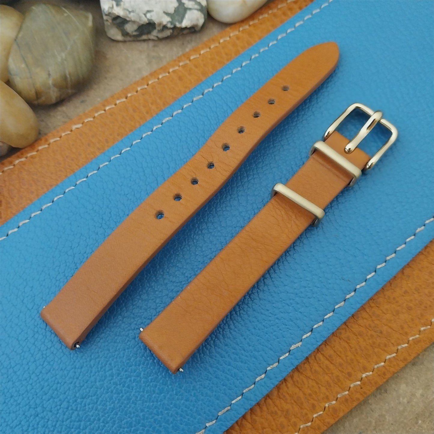 12mm Fossil Brown Leather Ladies Watch Strap & Logo Buckle Q Dreamer NDJ1
