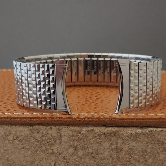 22mm 21mm 20mm Vintage Bulova Stainless Steel Classic Stretch 1970s Watch Band