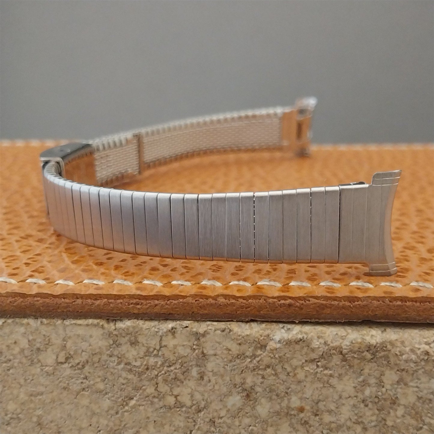 14mm 13mm 12mm Bulova Stainless 2 piece Ladies Unused 1970s Vintage Watch Band