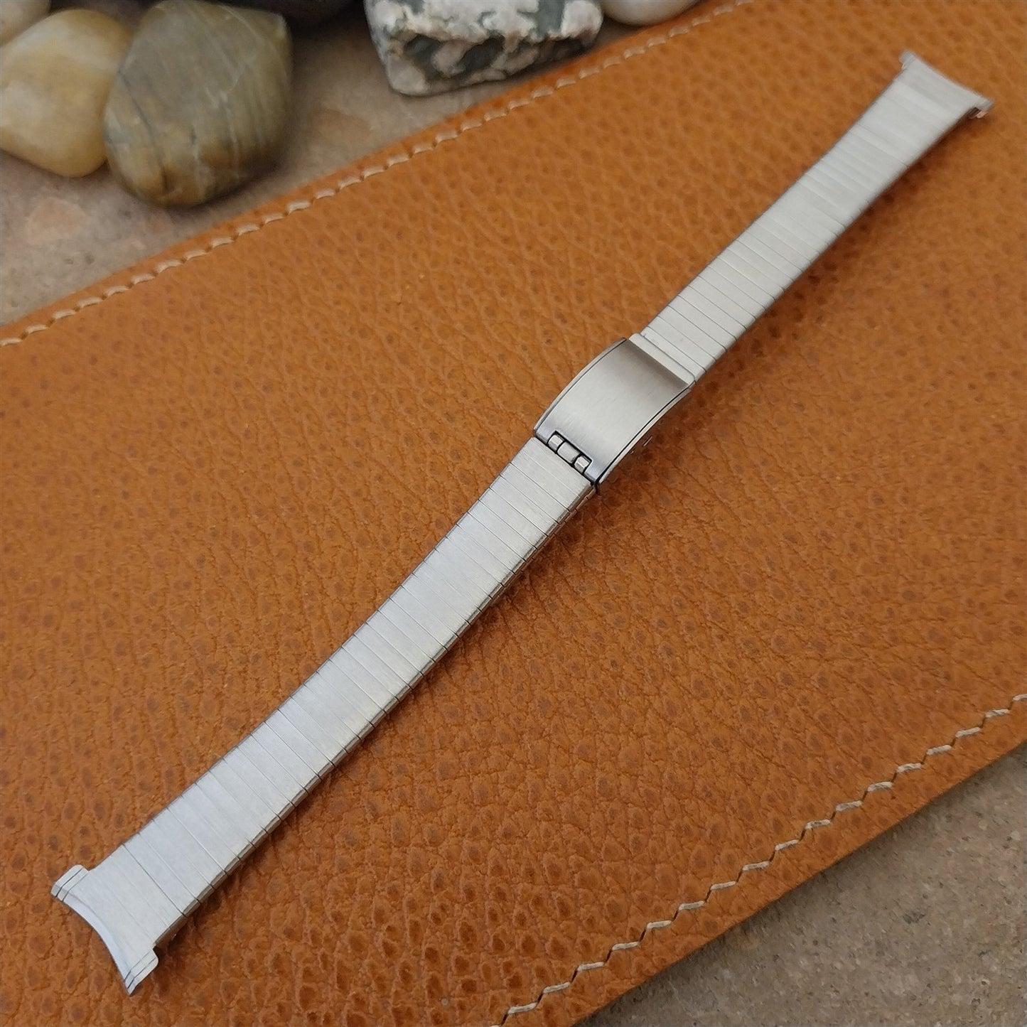 14mm 13mm 12mm Bulova Stainless 2 piece Ladies Unused 1970s Vintage Watch Band