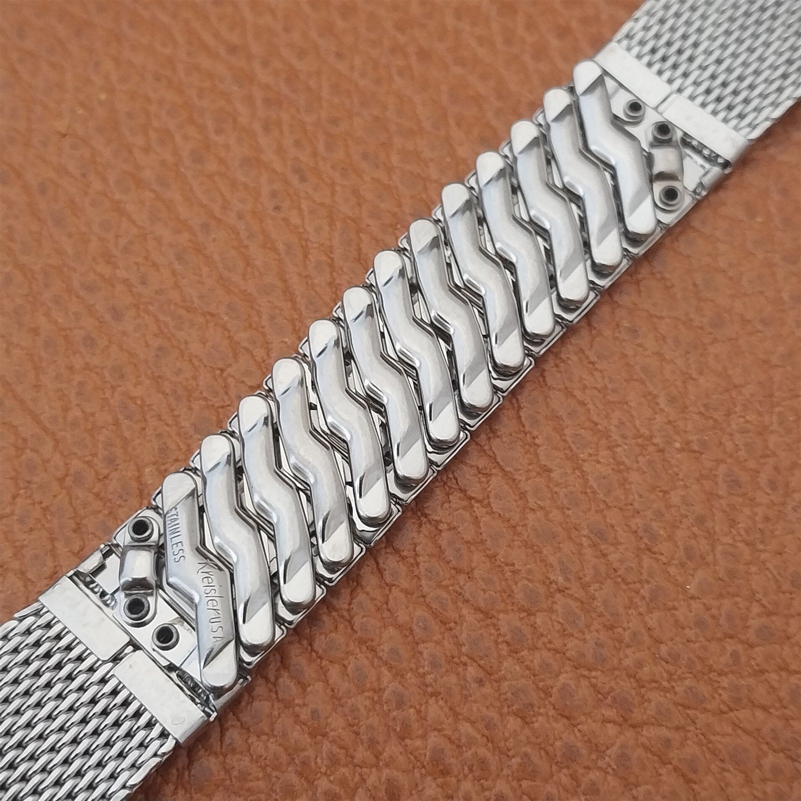 Vintage Stainless Steel Mesh 17.2mm Kreisler Unused Classic Stretch Watch Band