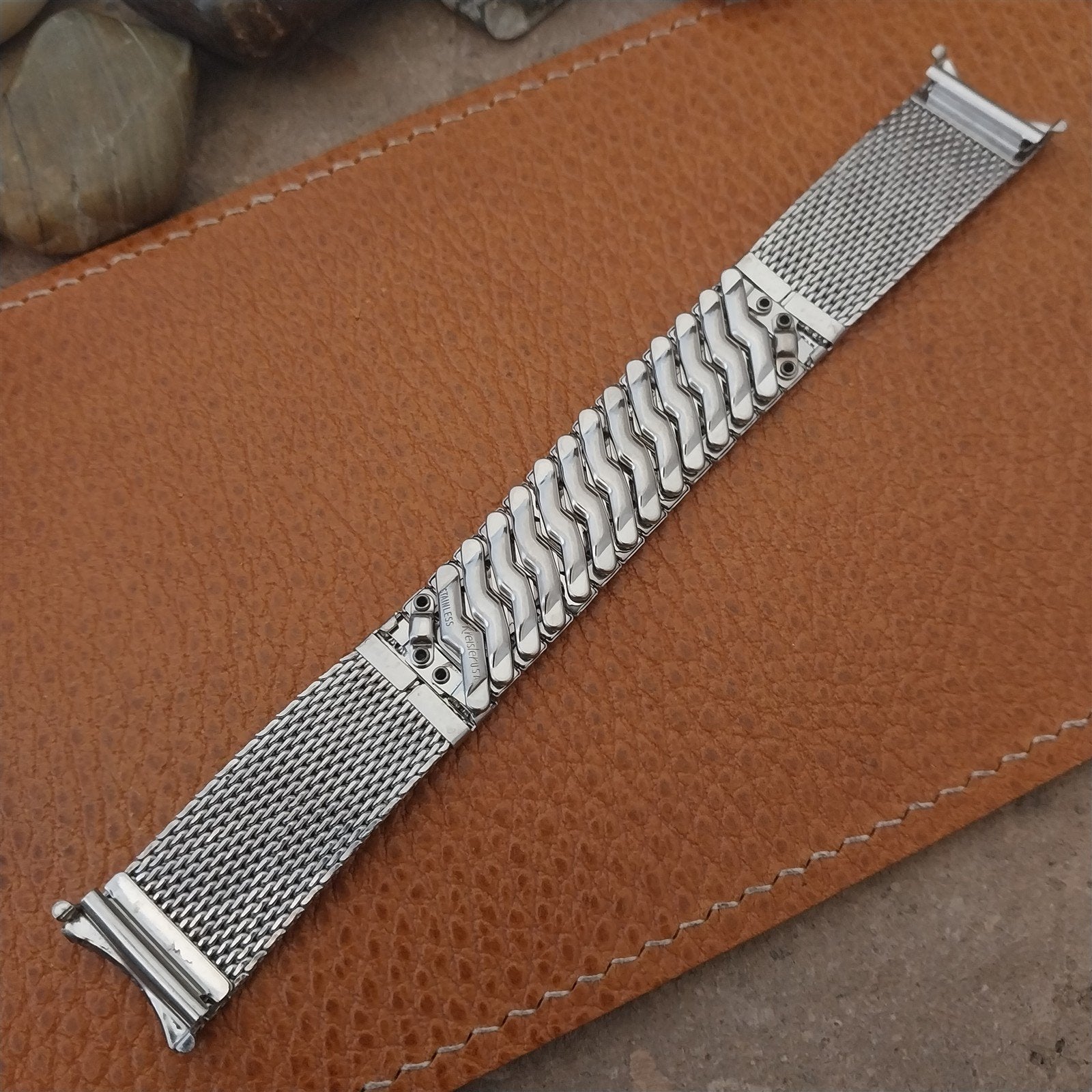 Vintage Stainless Steel Mesh 17.2mm Kreisler Unused Classic Stretch Watch Band