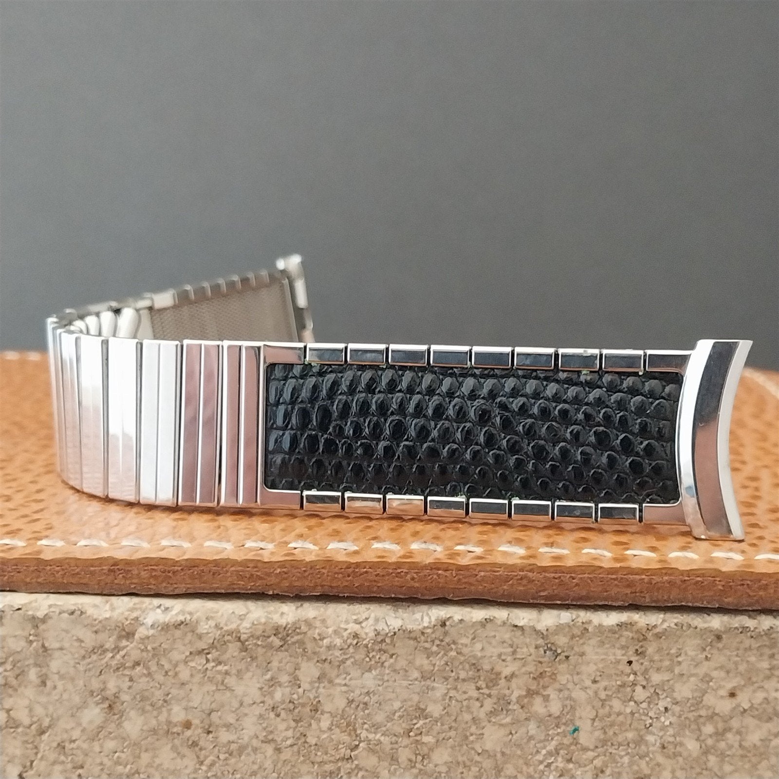 1950s Vintage 19mm 18mm 17mm White Gold-Filled Kreisler Golden Duet Watch Band