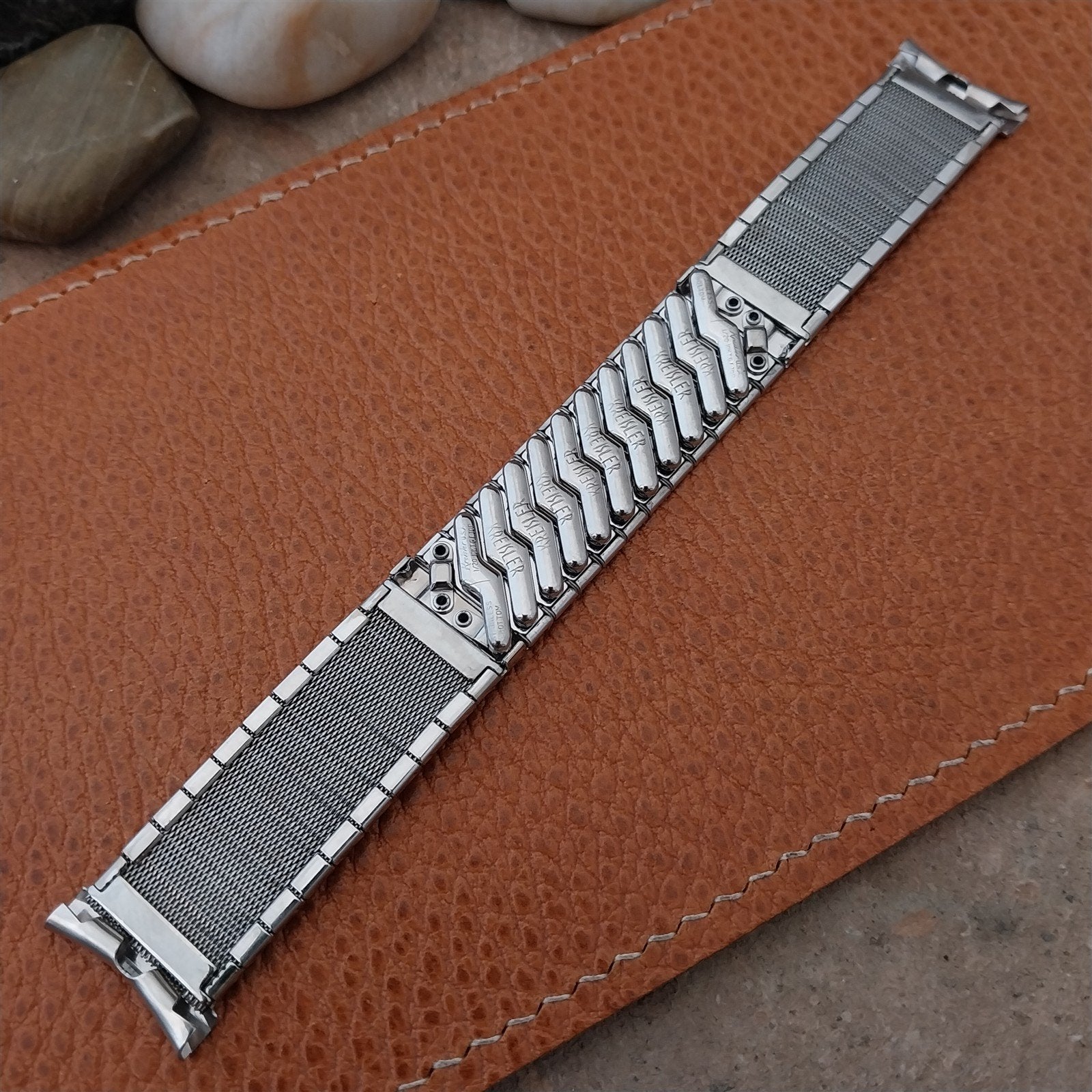 1950s Vintage 19mm 18mm 17mm White Gold-Filled Kreisler Golden Duet Watch Band