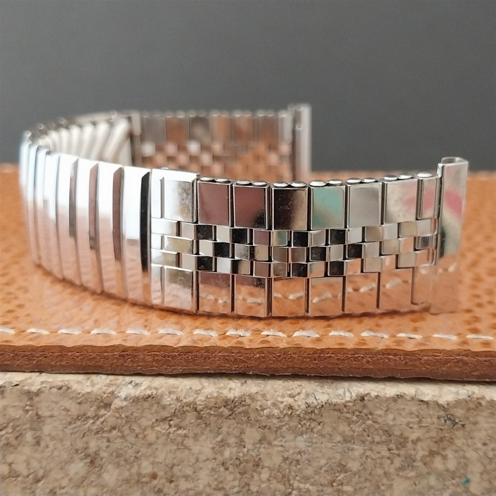 Vintage 19mm 18mm 17mm Kreisler White Gold-Fill Classic 1950s Unused Watch Band