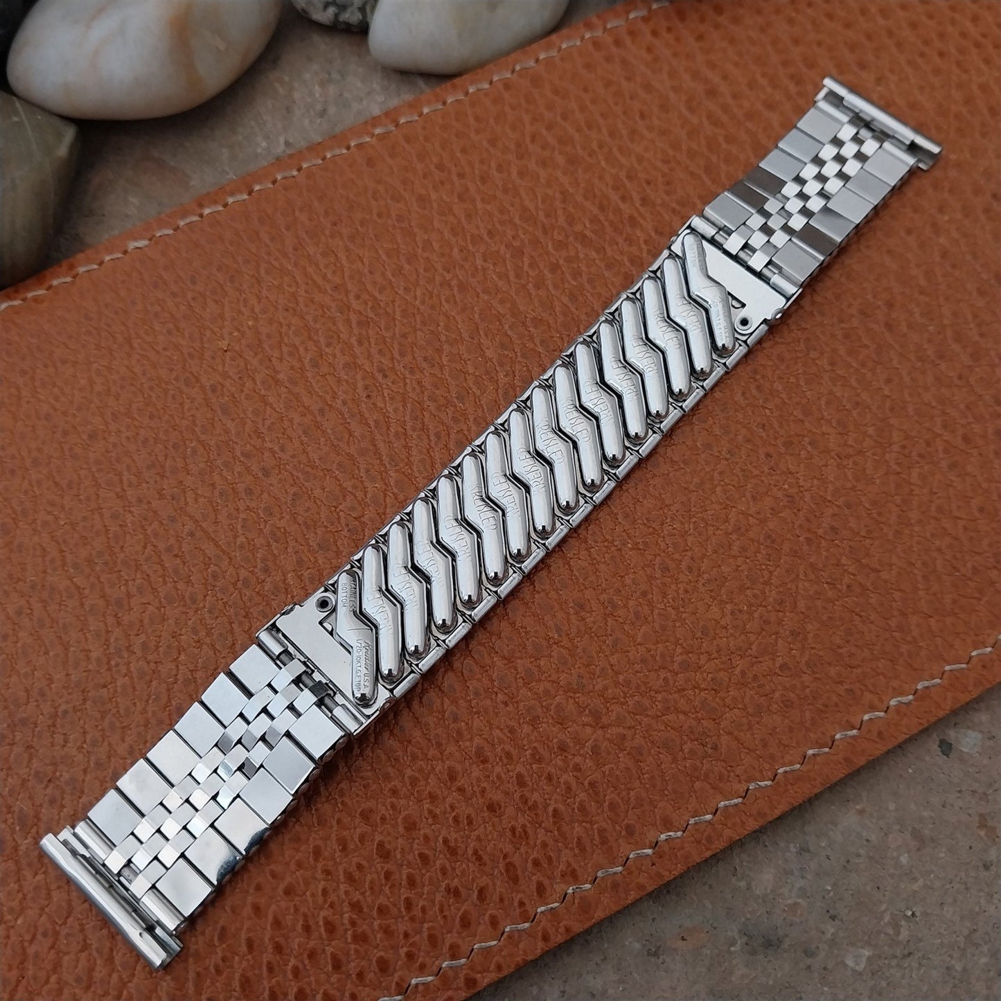 Vintage 19mm 18mm 17mm Kreisler White Gold-Fill Classic 1950s Unused Watch Band