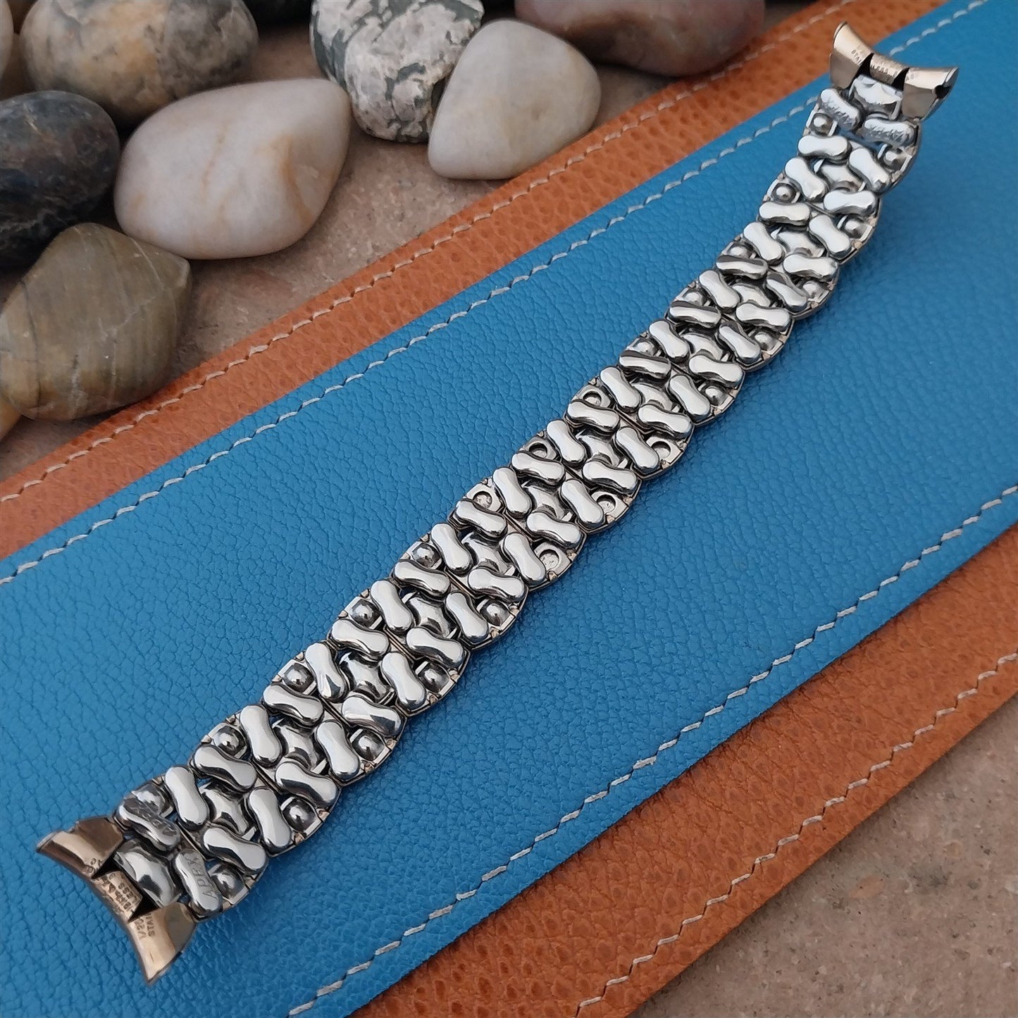 Vintage Apex 12kt Gold-Fill & Brown Lizard 1950s Unused Watch Band