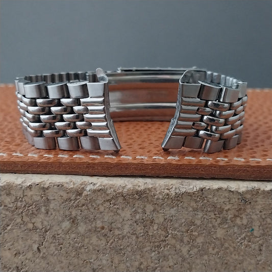 Vintage 18mm Stainless Steel Beads of Rice nos Classic 1960s Watch Band