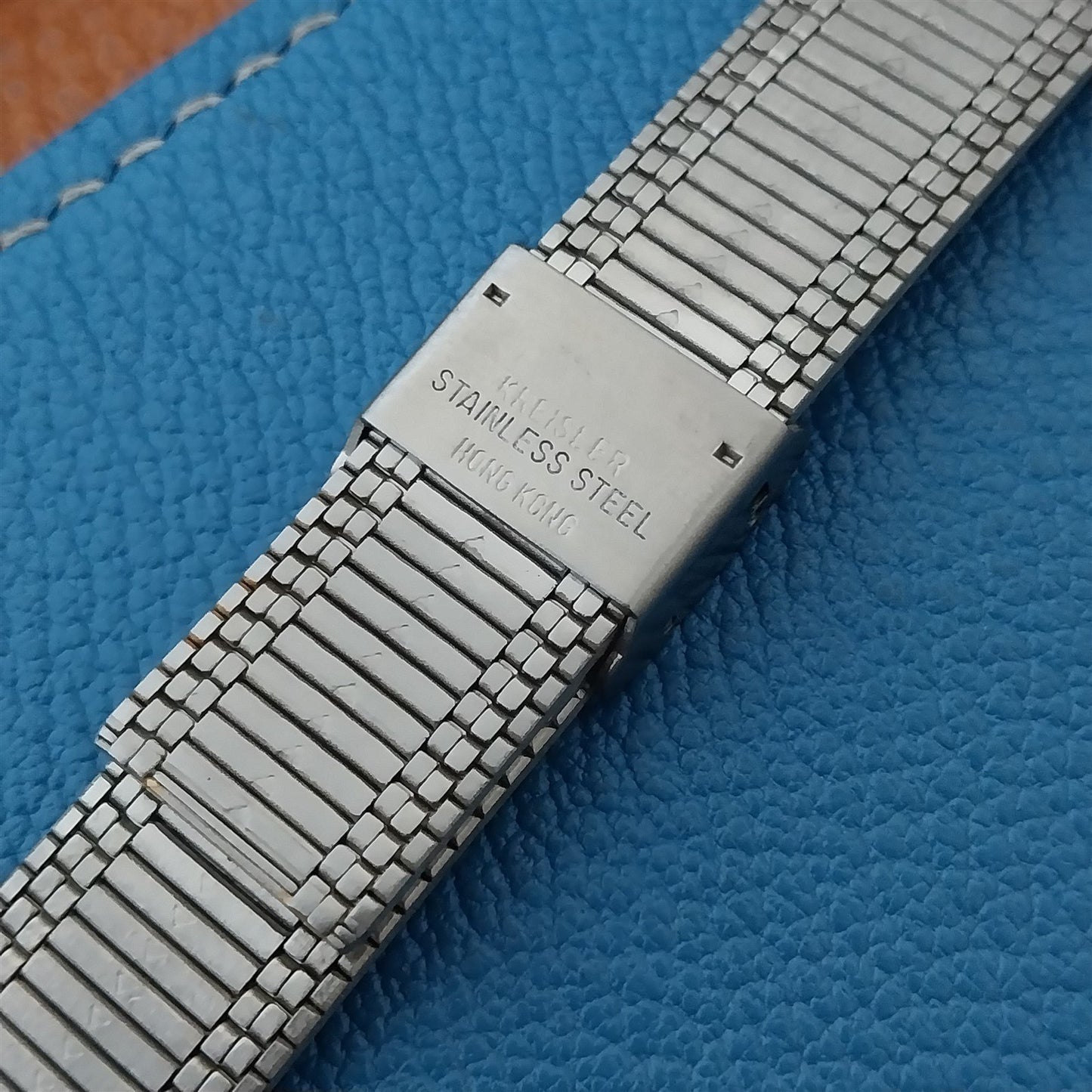 Stainless & Gold Tone 2pc LED LCD 16mm 18mm 20mm Unused 1970s Vintage Watch Band