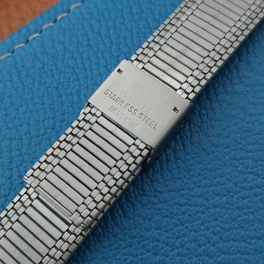 Stainless & Gold Tone 2pc LED LCD 16mm 18mm 20mm Unused 1970s Vintage Watch Band