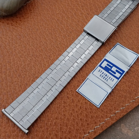 Vintage 20mm 19mm 18mm Stainless Steel Unused Classic 1970s FS German Watch Band