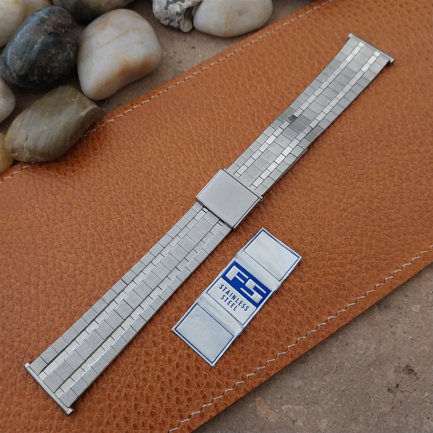 Vintage 20mm 19mm 18mm Stainless Steel Unused Classic 1970s FS German Watch Band