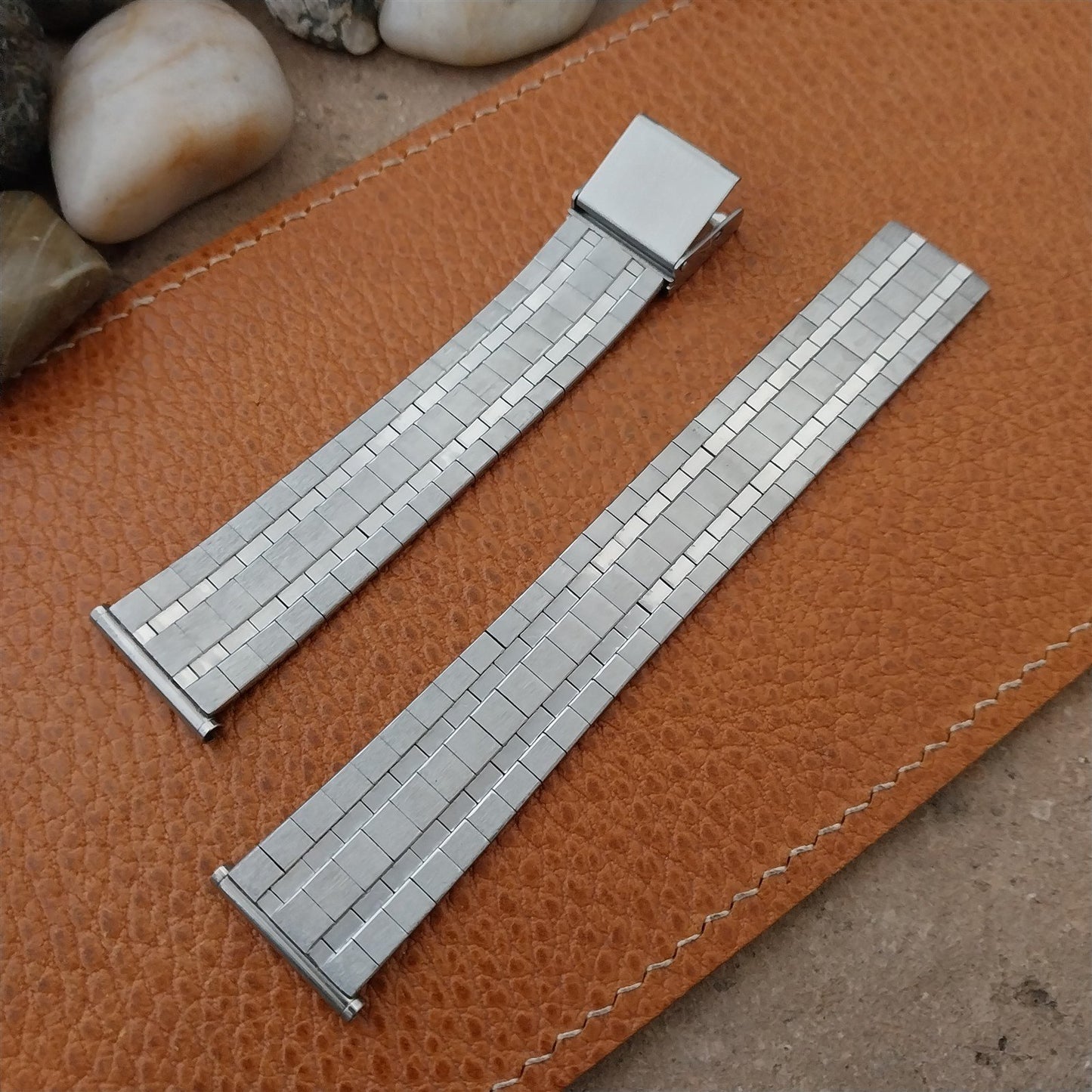 Vintage 20mm 19mm 18mm Stainless Steel Unused Classic 1970s FS German Watch Band