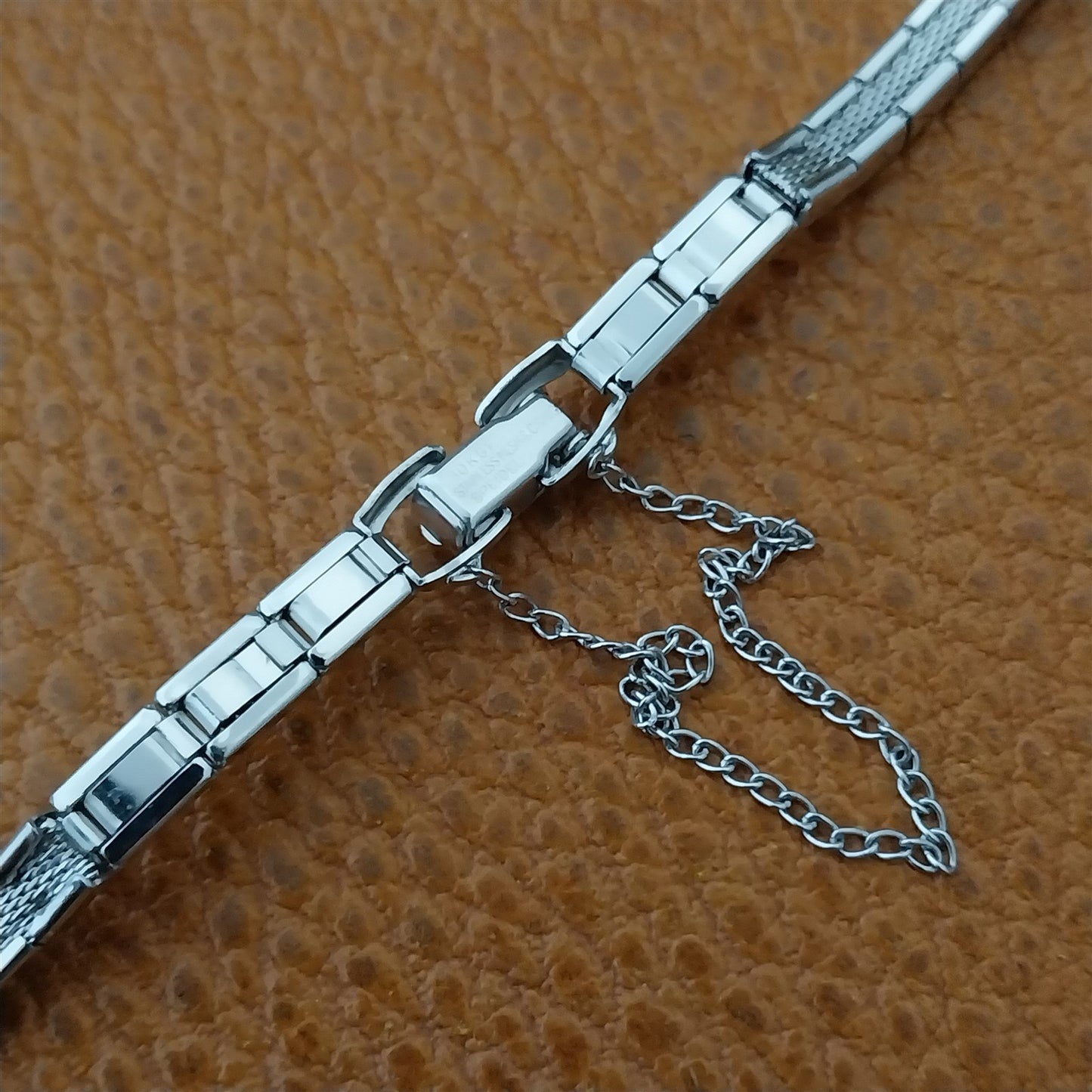 Vintage 60s Ladies White Gold-Fill Speidel Harlequin Unused Cocktail Watch Band