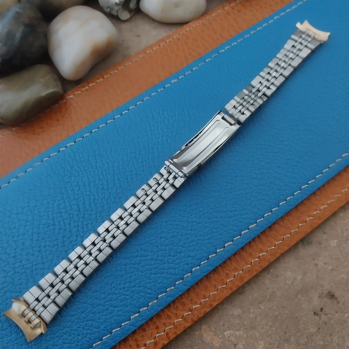 13mm Speidel Hirsch Gold-Tone Jubilee Link Unused Womens Vintage Watch Band