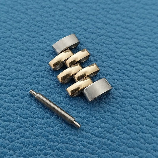 1 Vintage Seiko Beads of Rice Stainless & Gold Filled NOS Unused Watch Band Link