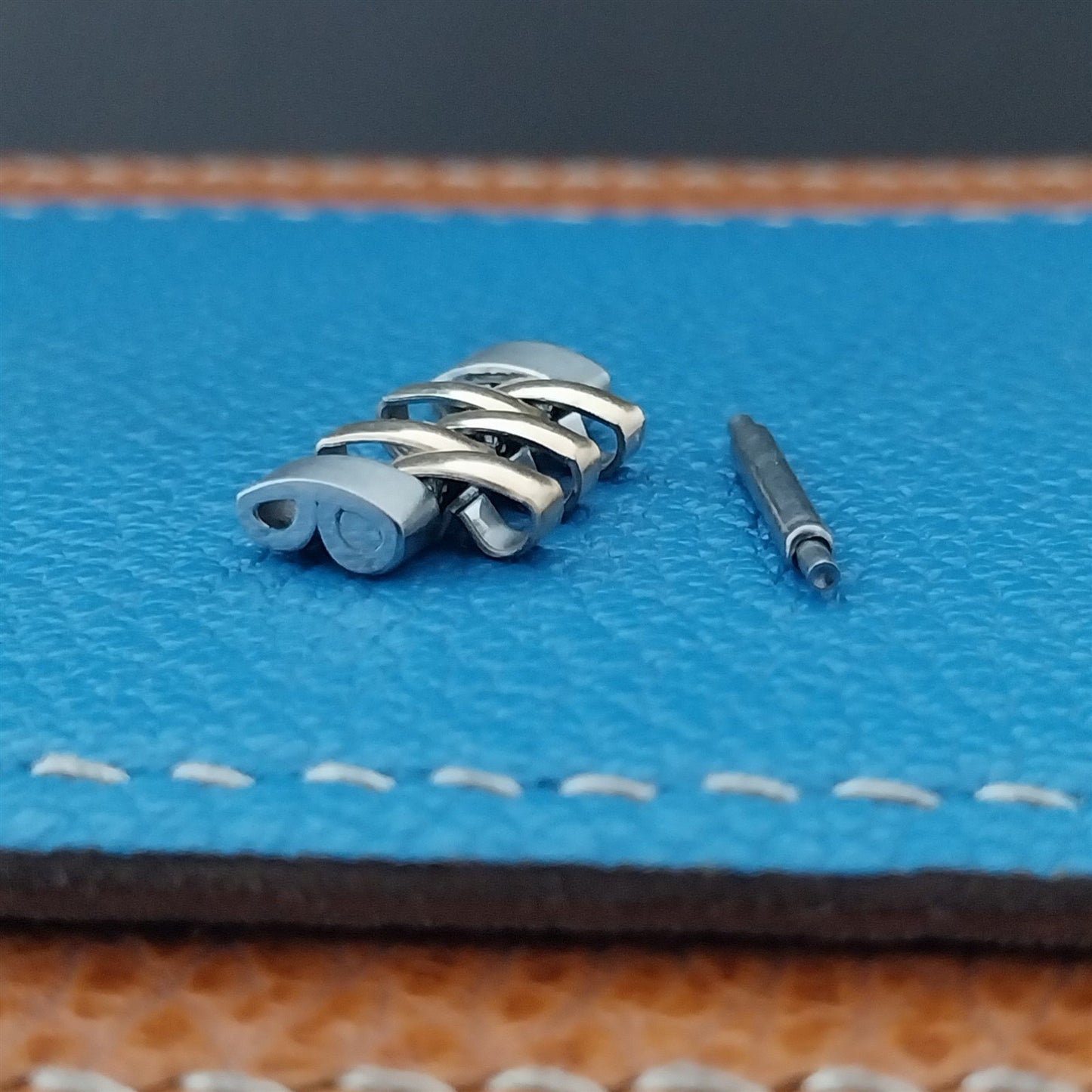 1 Vintage Seiko Beads of Rice Stainless & Gold Filled NOS Unused Watch Band Link