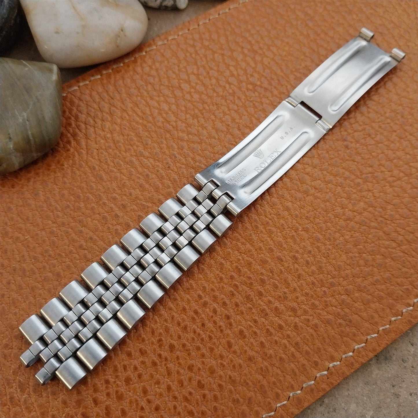 Rolex Jubilee Stainless Steel Vintage Watch Band Oval link Set & Clasp