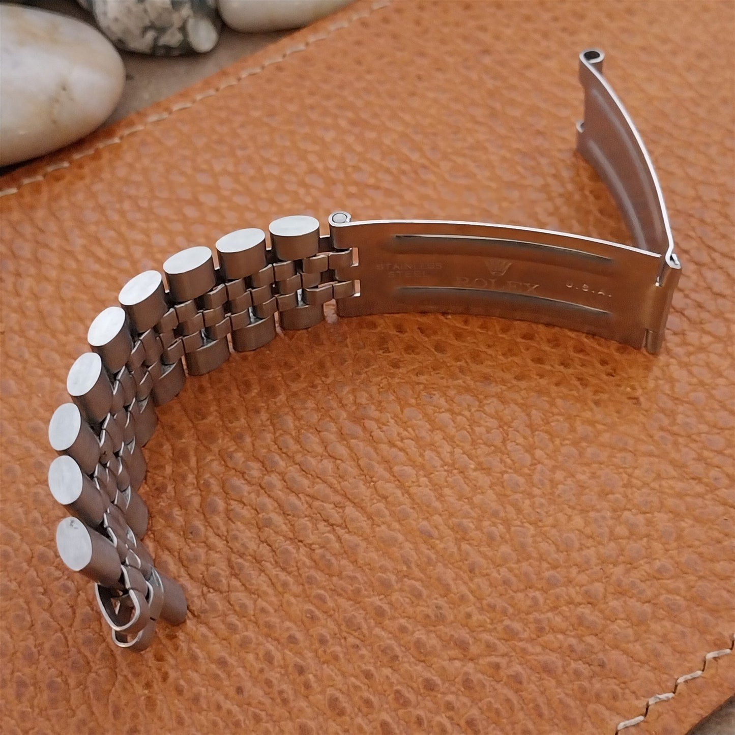 Rolex Jubilee Stainless Steel Vintage Watch Band Oval link Set & Clasp