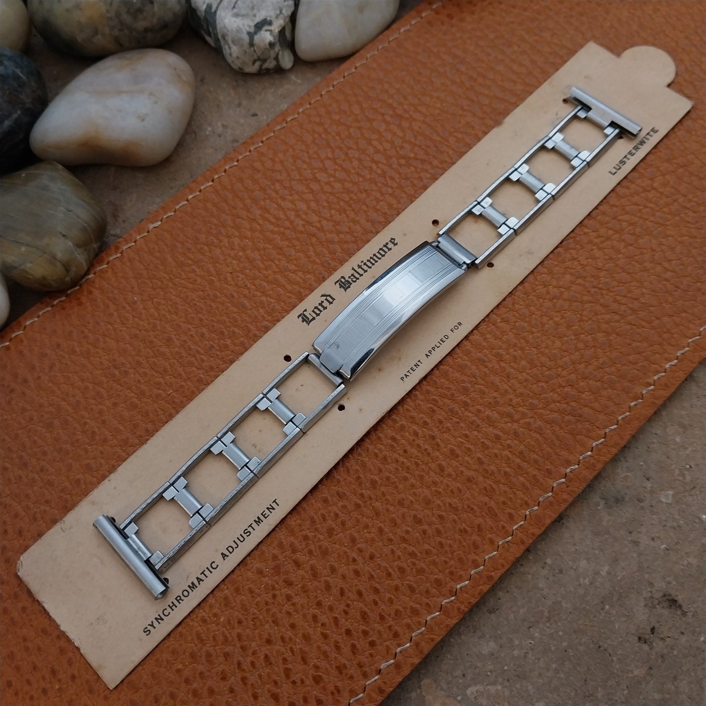 1930s Vintage Chrome Lustern Lord Baltimore 19mm 16mm Unused Art Deco Watch Band