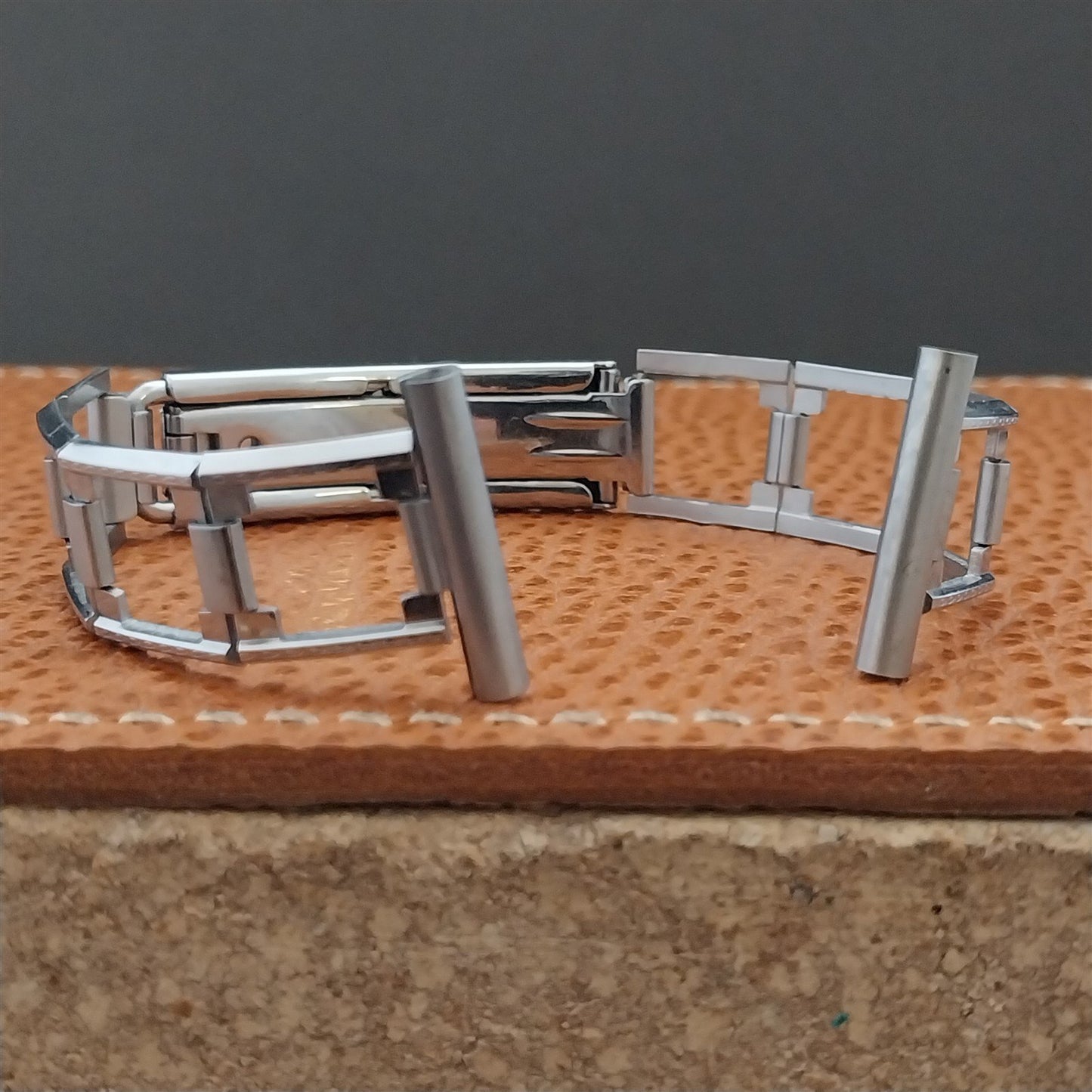 1930s Vintage Chrome Lustern Lord Baltimore 19mm 16mm Unused Art Deco Watch Band