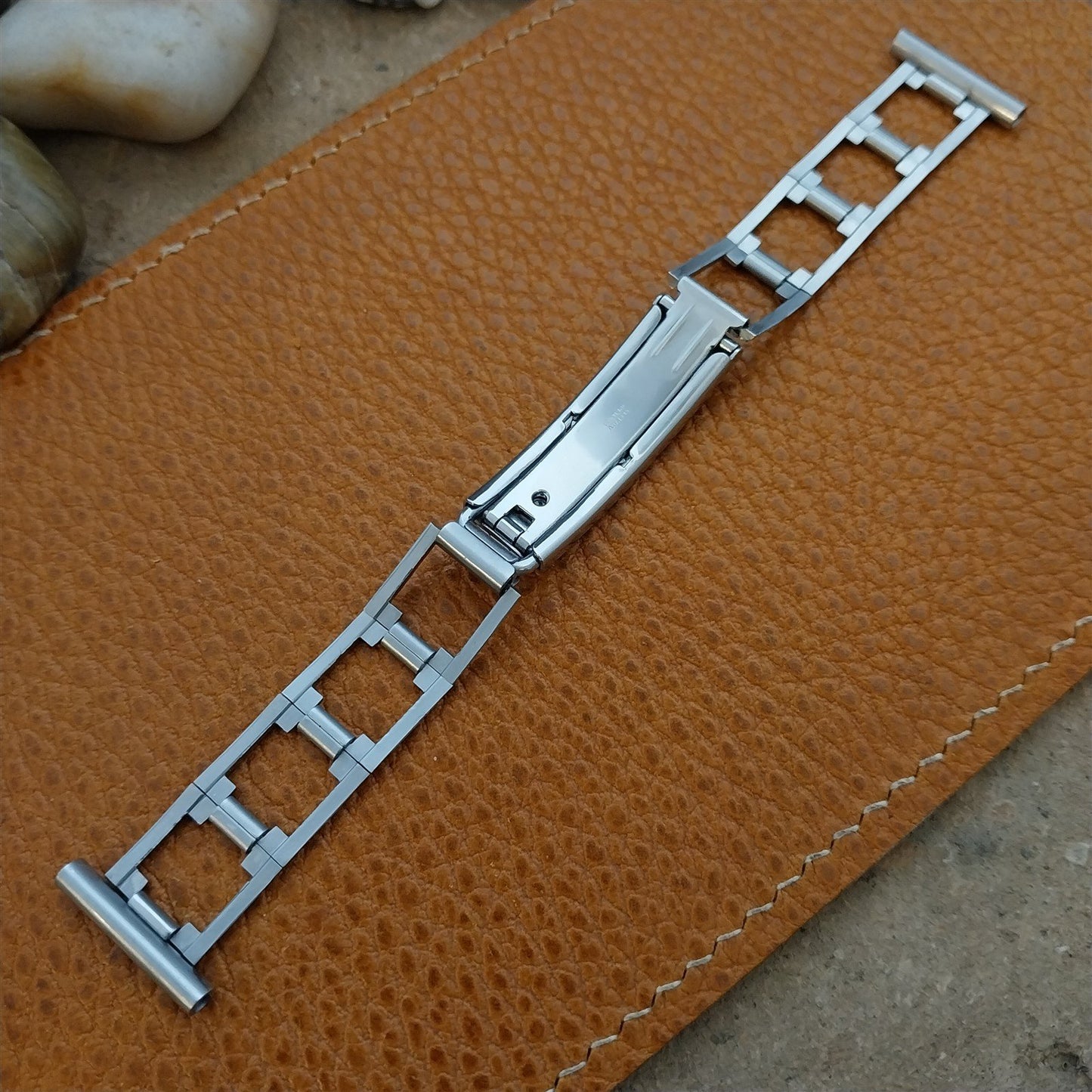 1930s Vintage Chrome Lustern Lord Baltimore 19mm 16mm Unused Art Deco Watch Band