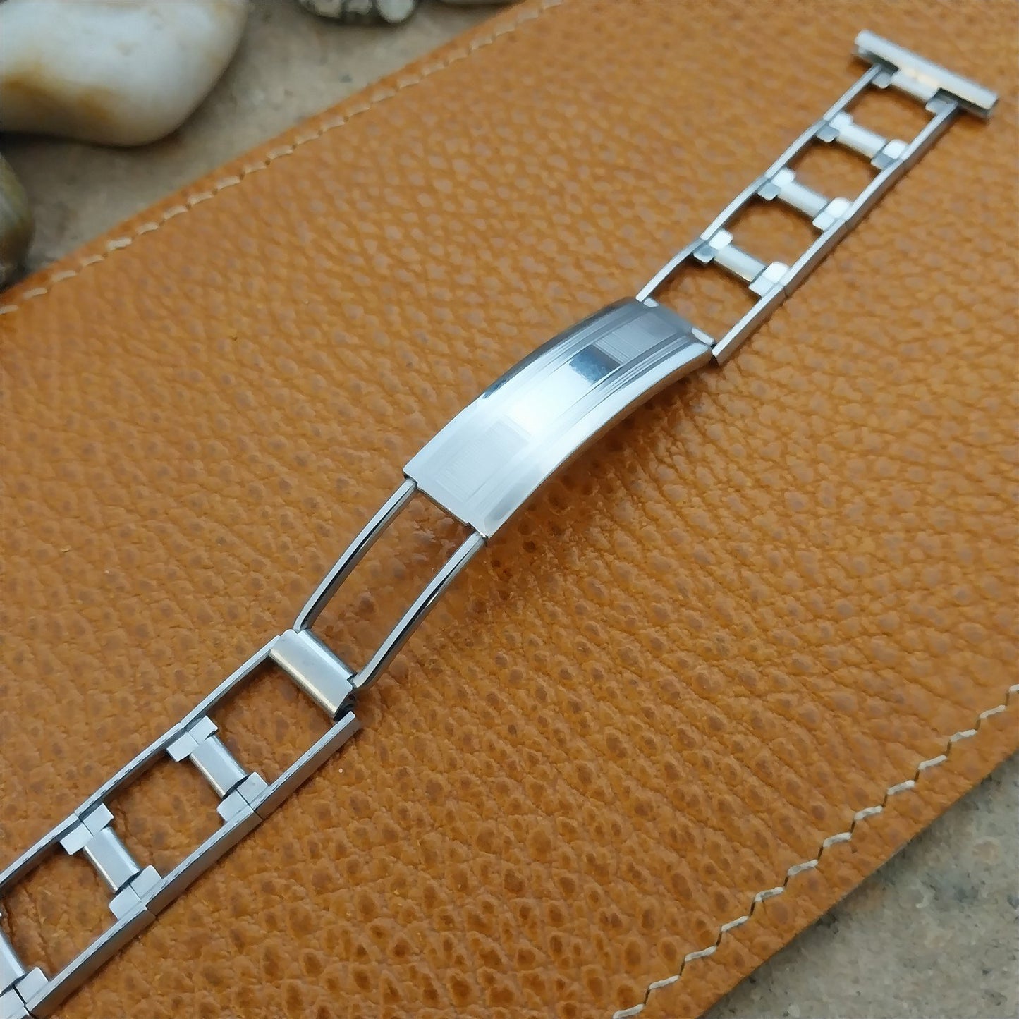 1930s Vintage Chrome Lustern Lord Baltimore 19mm 16mm Unused Art Deco Watch Band