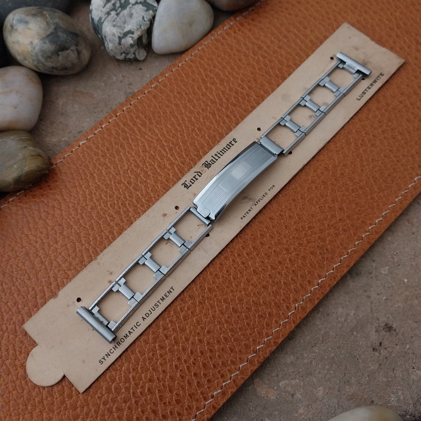 1930s Vintage Chrome Lustern Lord Baltimore 16mm 15mm Unused Art Deco Watch Band