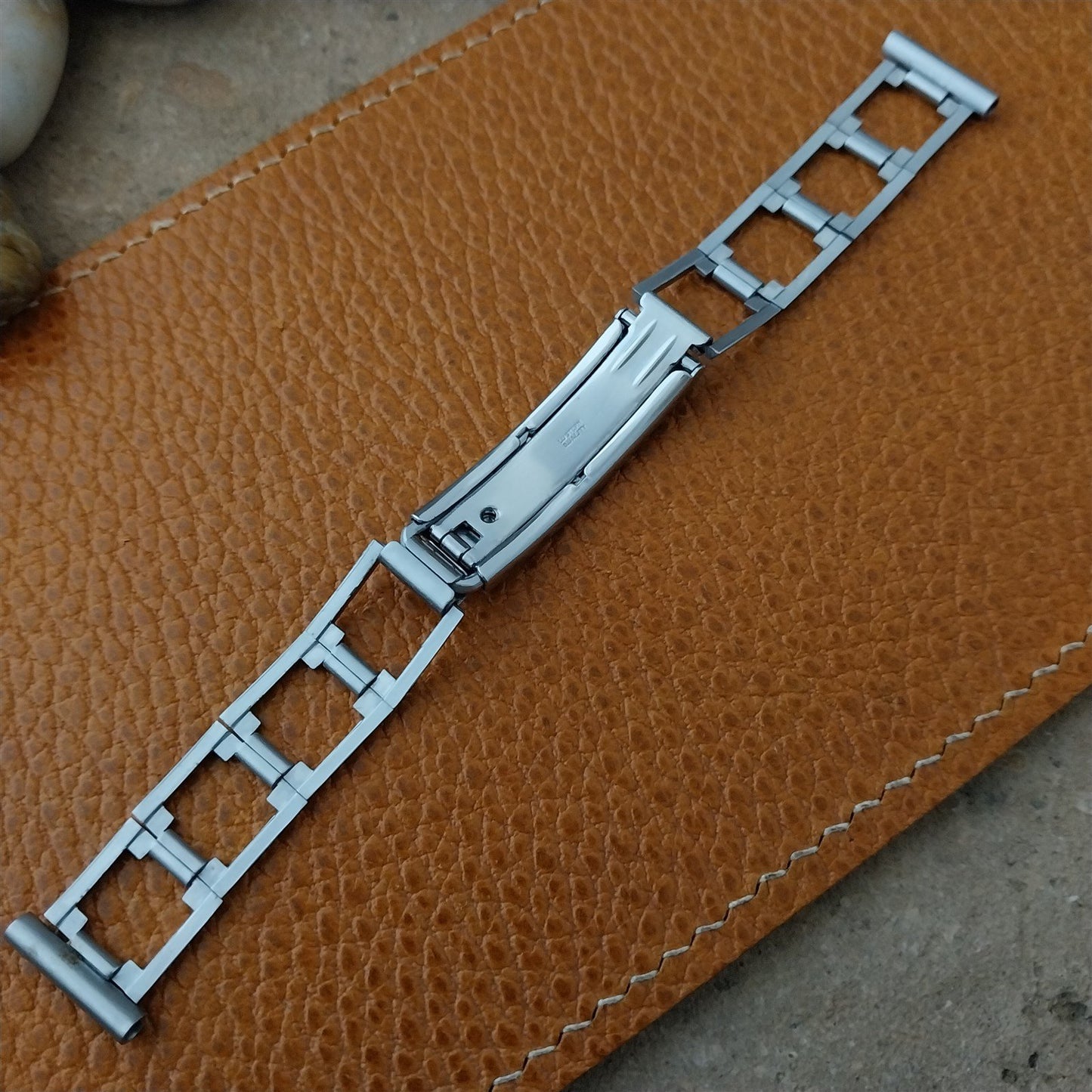 1930s Vintage Chrome Lustern Lord Baltimore 16mm 15mm Unused Art Deco Watch Band