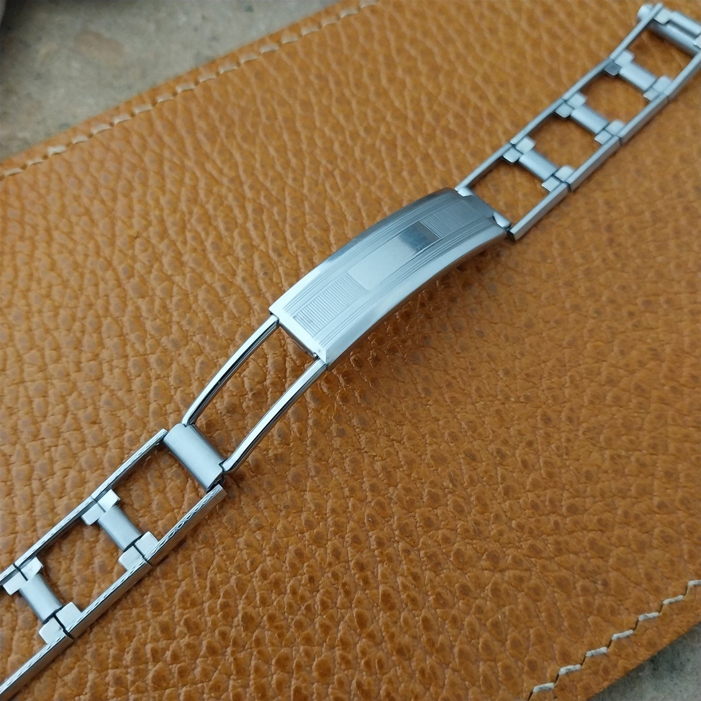 1930s Vintage Chrome Lustern Lord Baltimore 16mm 15mm Unused Art Deco Watch Band
