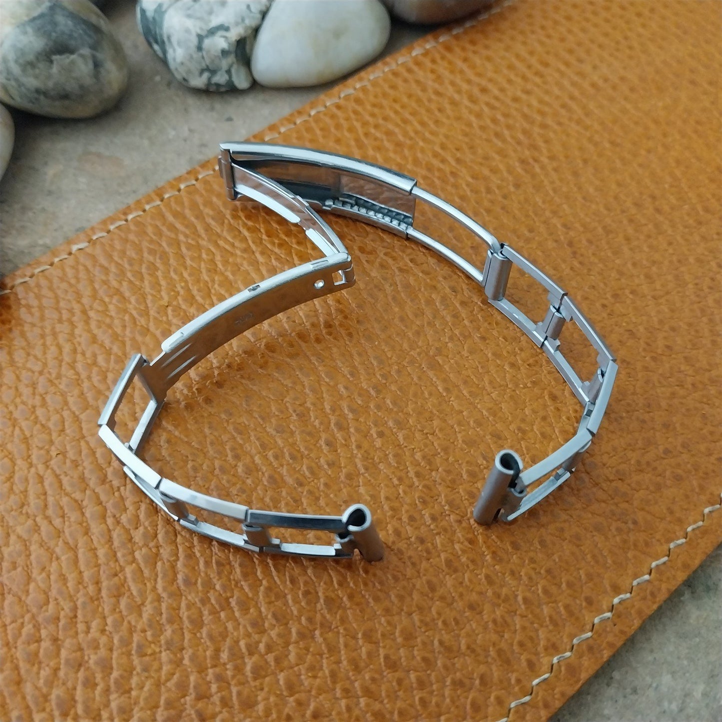 1930s Vintage Chrome Lustern Lord Baltimore 16mm 15mm Unused Art Deco Watch Band