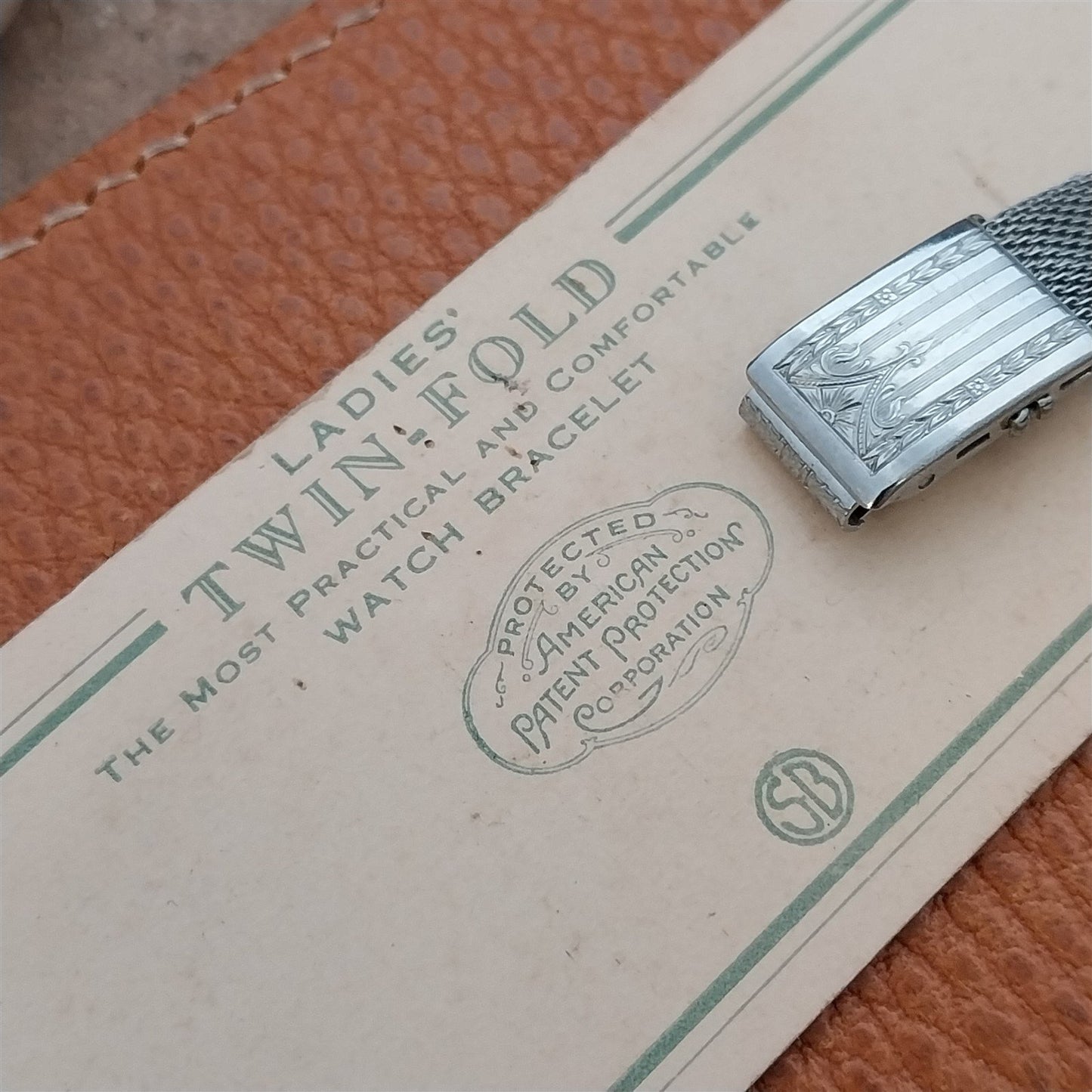 1920s Chromium Plated Mesh Ladies Speidel Brothers Unused Classic Watch Bracelet