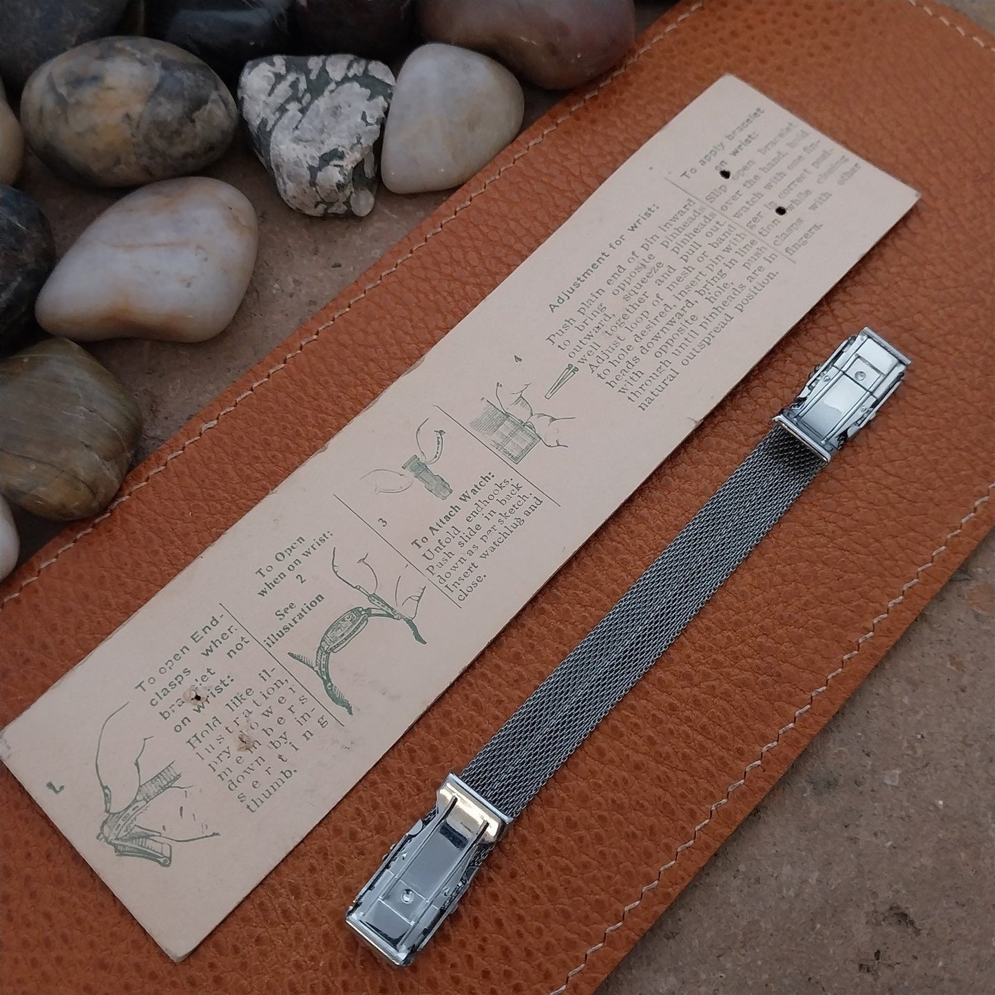 1920s Chromium Plated Mesh Ladies Speidel Brothers Unused Classic Watch Bracelet