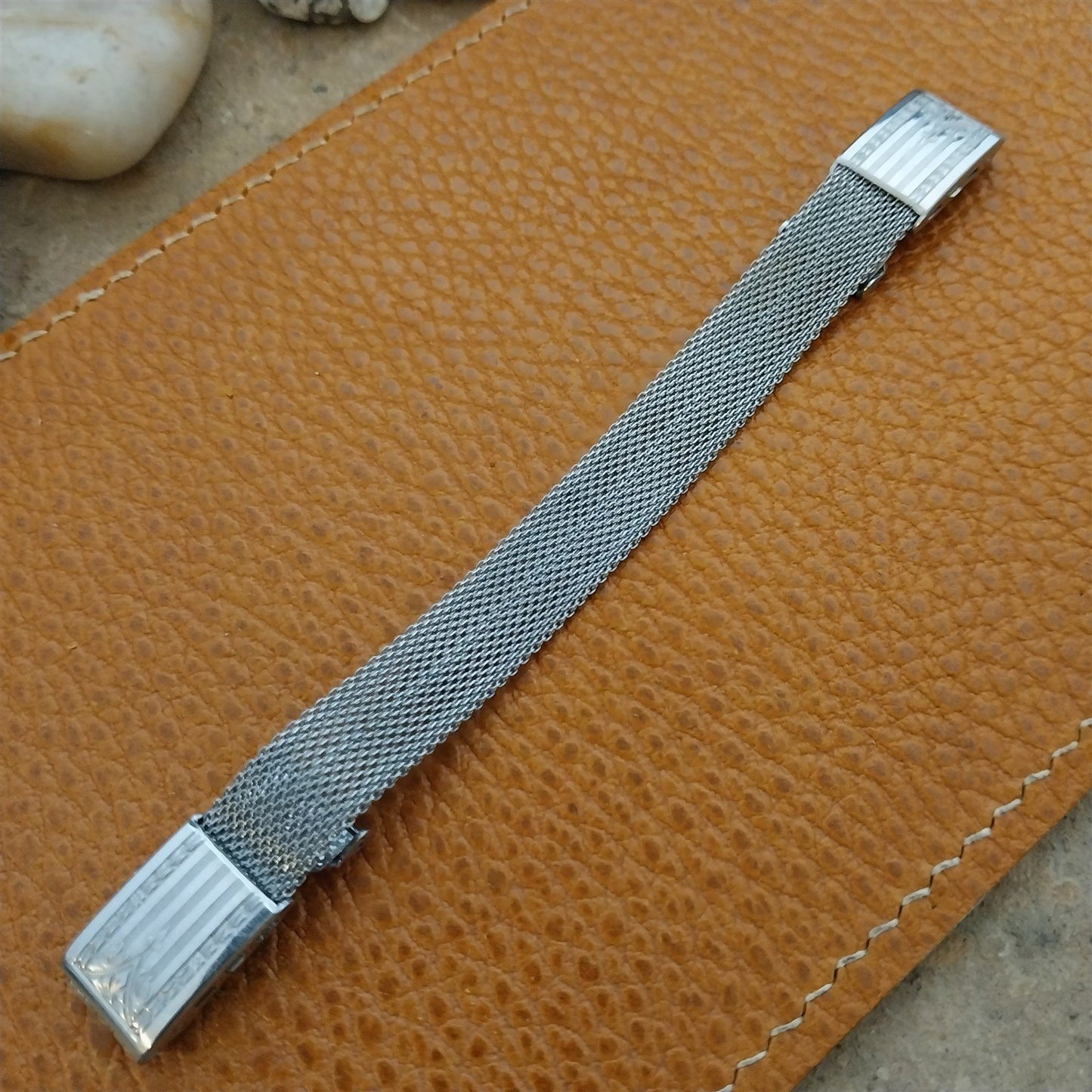 1920s Chromium Plated Mesh Ladies Speidel Brothers Unused Classic Watch Bracelet