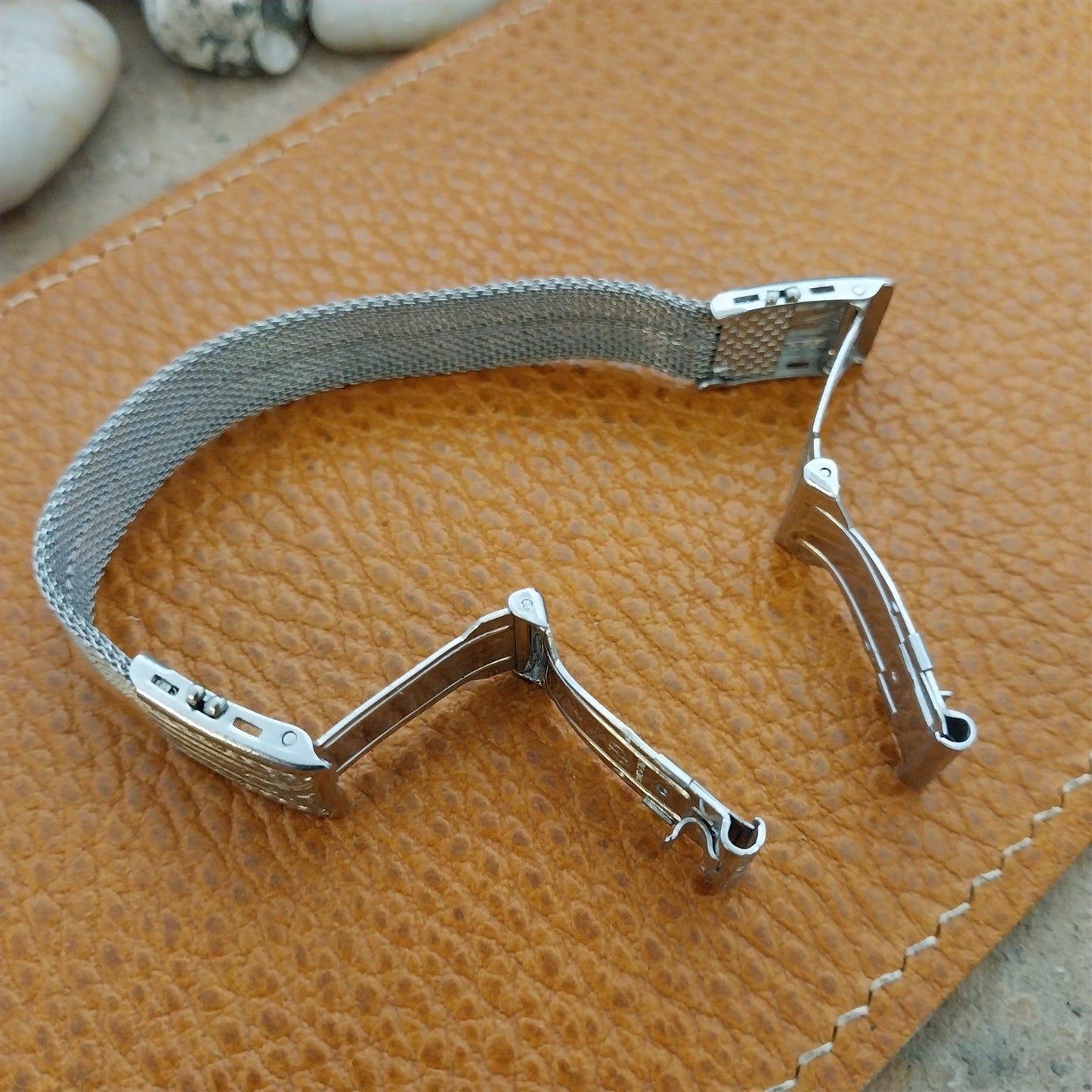 1920s Chromium Plated Mesh Ladies Speidel Brothers Unused Classic Watch Bracelet