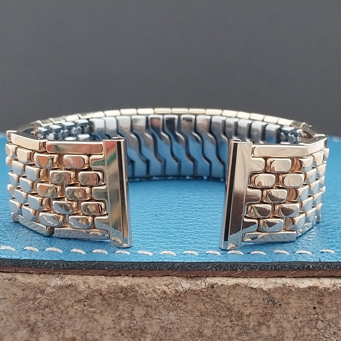 1950s 12k Gold-Filled Gemex Rice Beads nos Expansion Vintage Watch Band