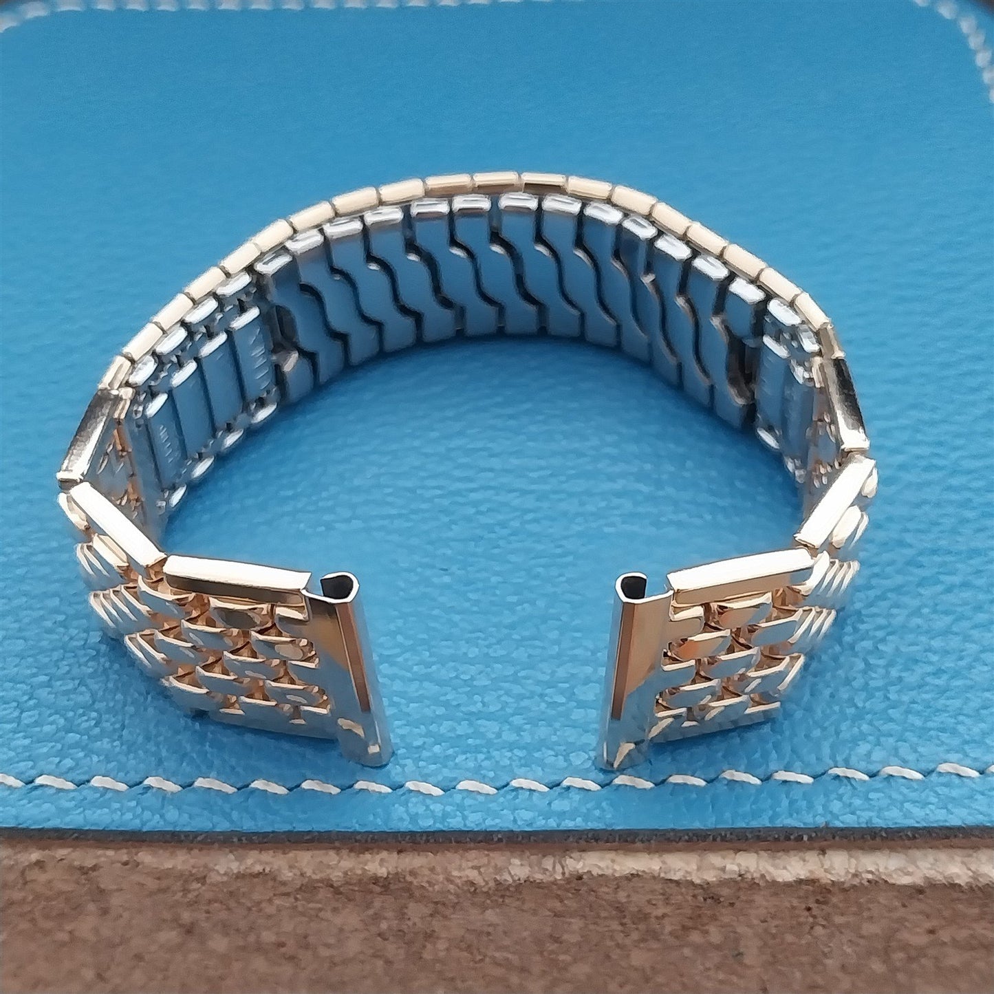 1950s 12k Gold-Filled Gemex Rice Beads nos Expansion Vintage Watch Band