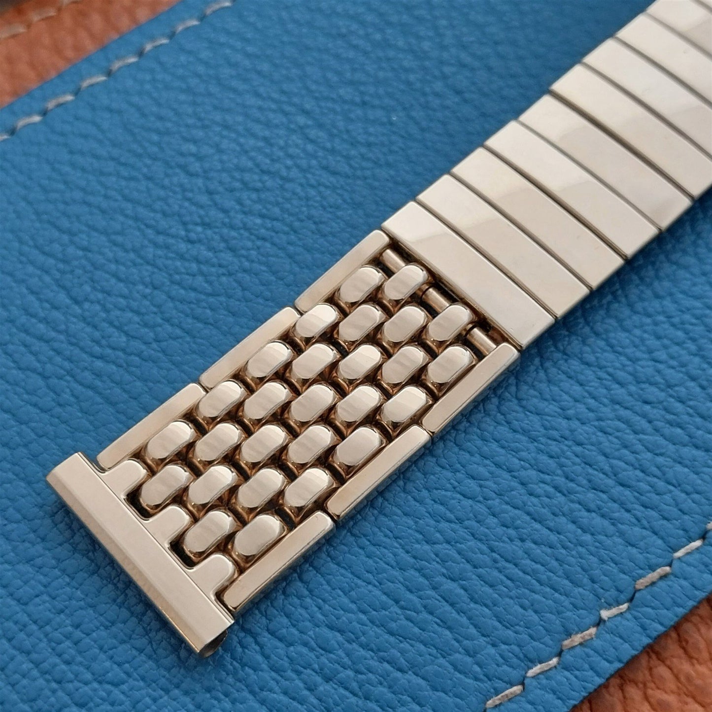 1950s 12k Gold-Filled Gemex Rice Beads nos Expansion Vintage Watch Band