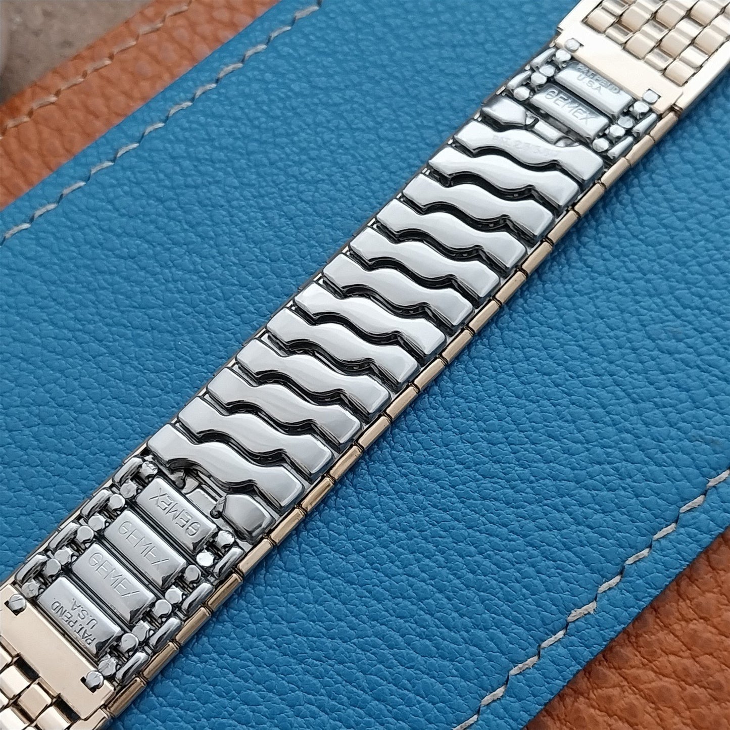 1950s 12k Gold-Filled Gemex Rice Beads nos Expansion Vintage Watch Band