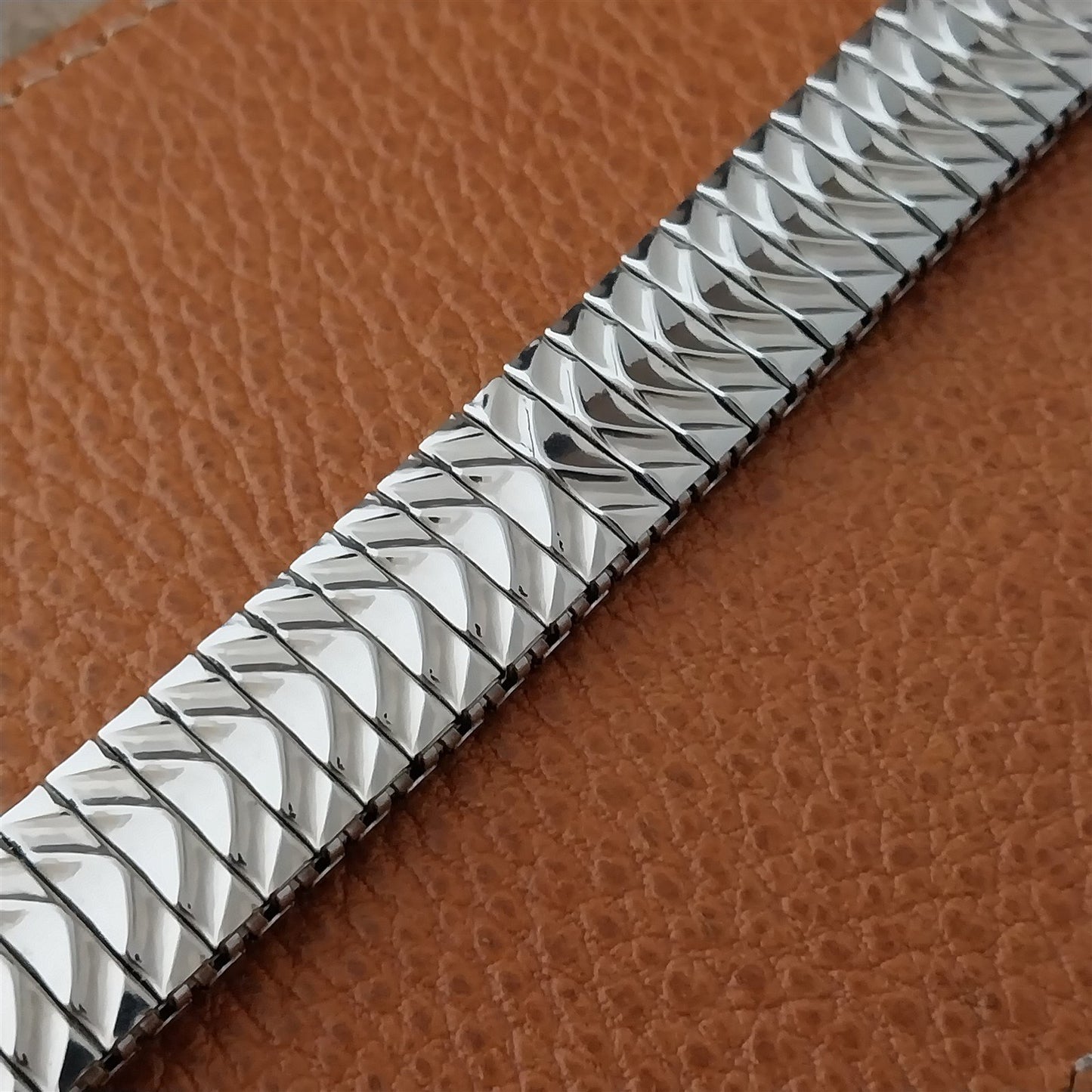 1950s Forstner 16mm 18mm 19mm nos Stainless Steel Classic Expansion Watch Band