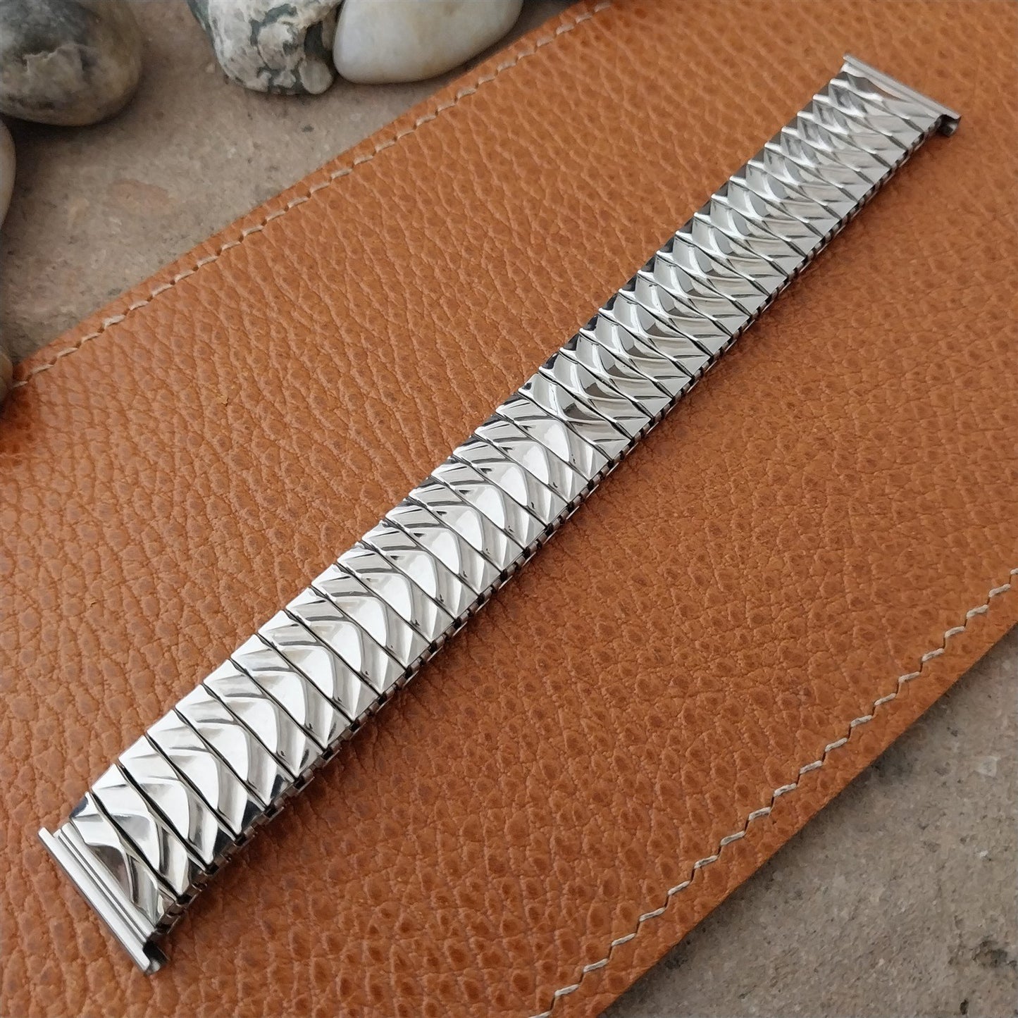 1950s Forstner 16mm 18mm 19mm nos Stainless Steel Classic Expansion Watch Band